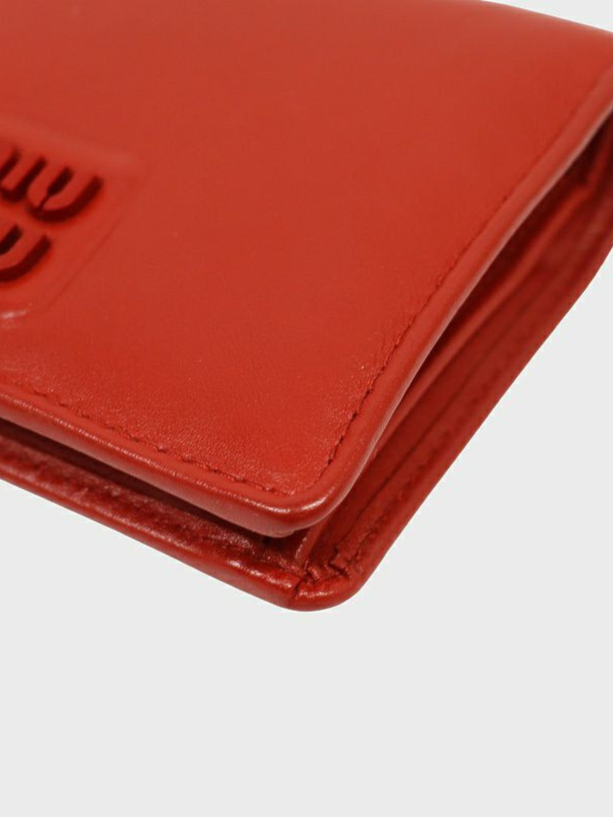 Miu Miu 2000s Red Leather Logo Wallet