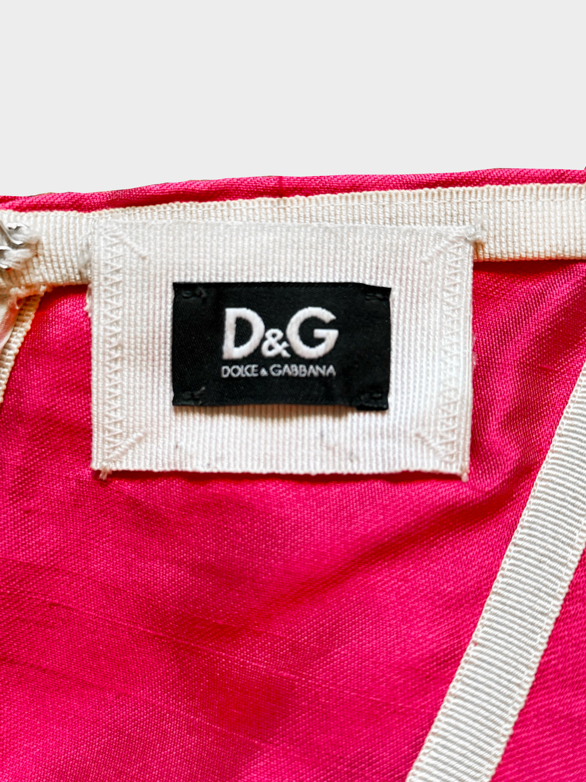 Dolce and Gabbana 2000s Pink Satin Bustier Corset Dress