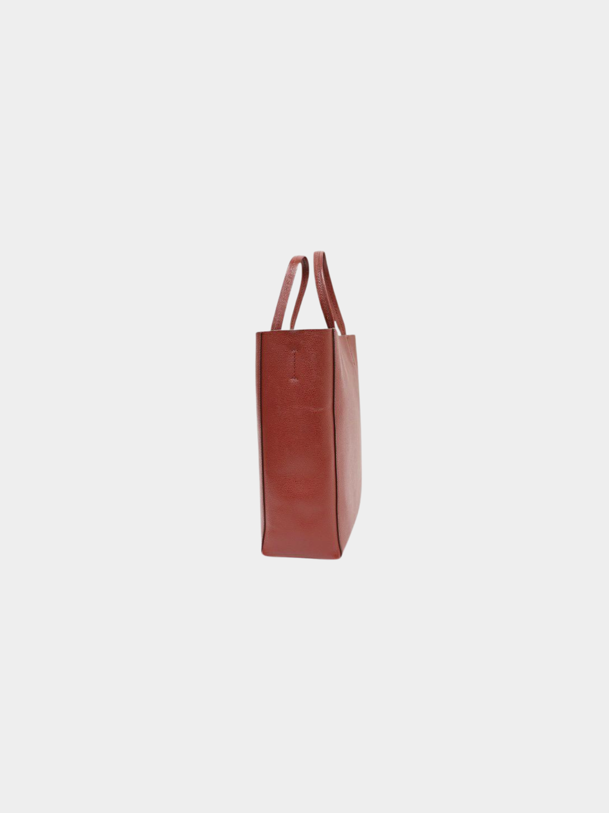 Celine 2010s Bordeaux Leather Vertical Cabas Small Bag