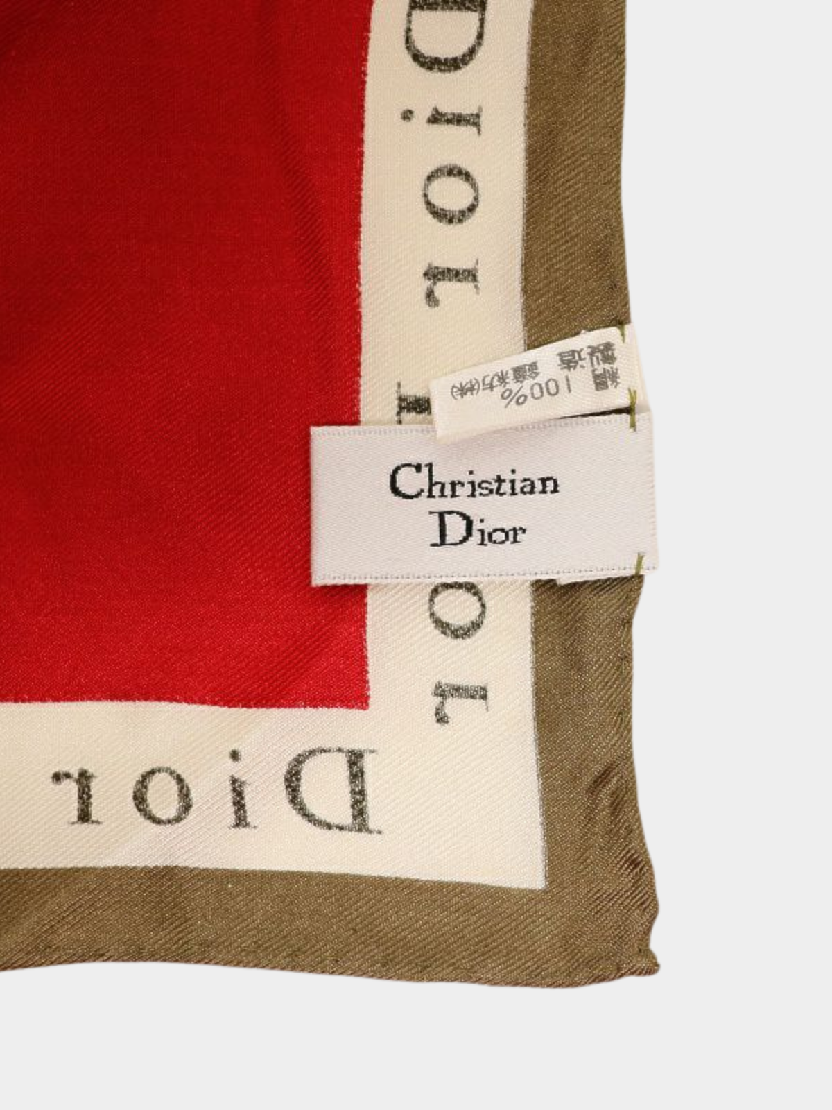 Christian Dior 2000s Multicolor Silk Logo Pattern Scarf