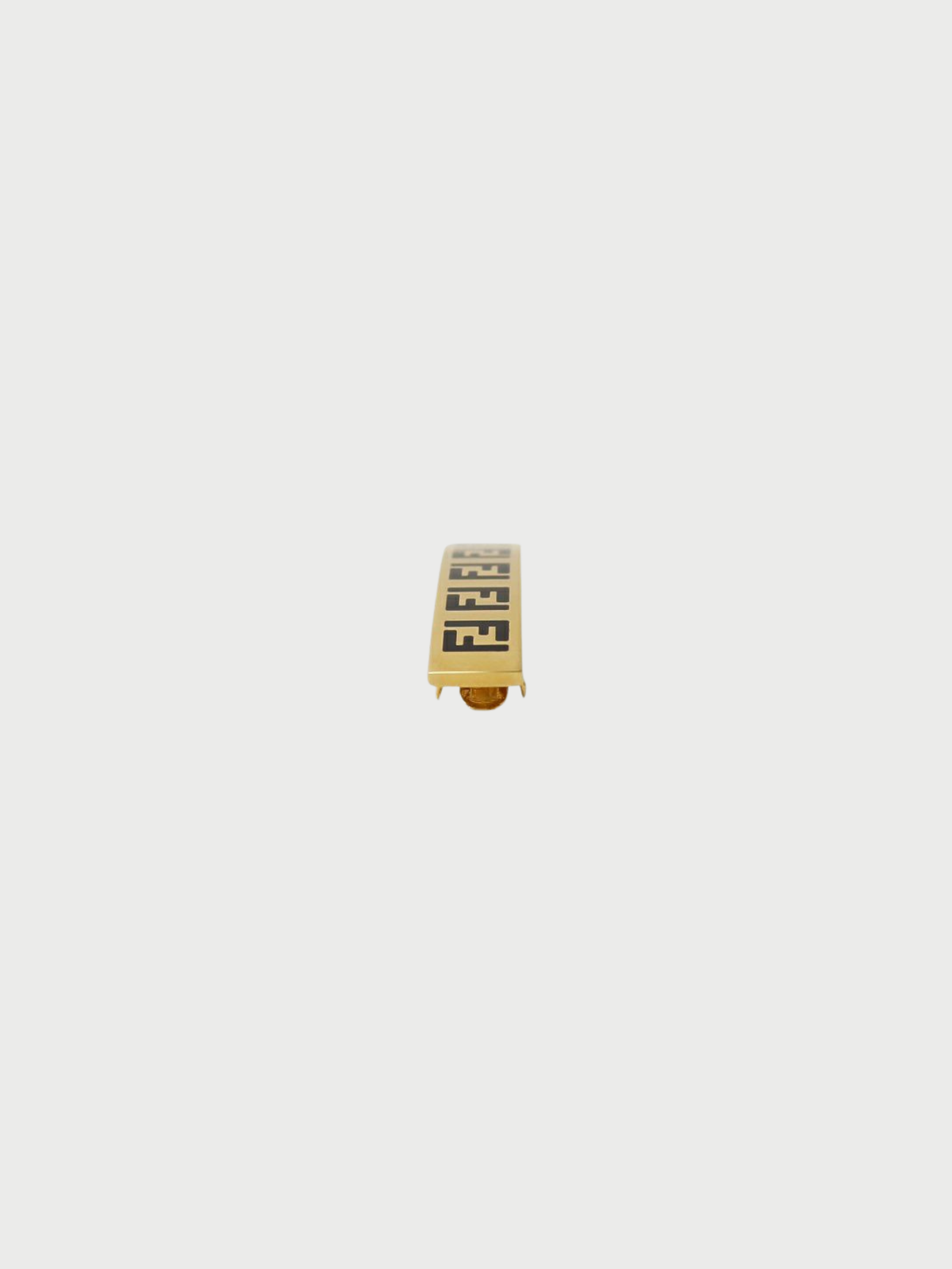 Fendi 2000s Gold Black COCO Barrette
