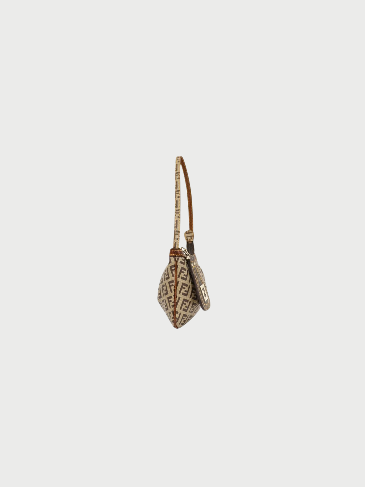 Fendi 2008 Beige Brown Zucchino Pochette