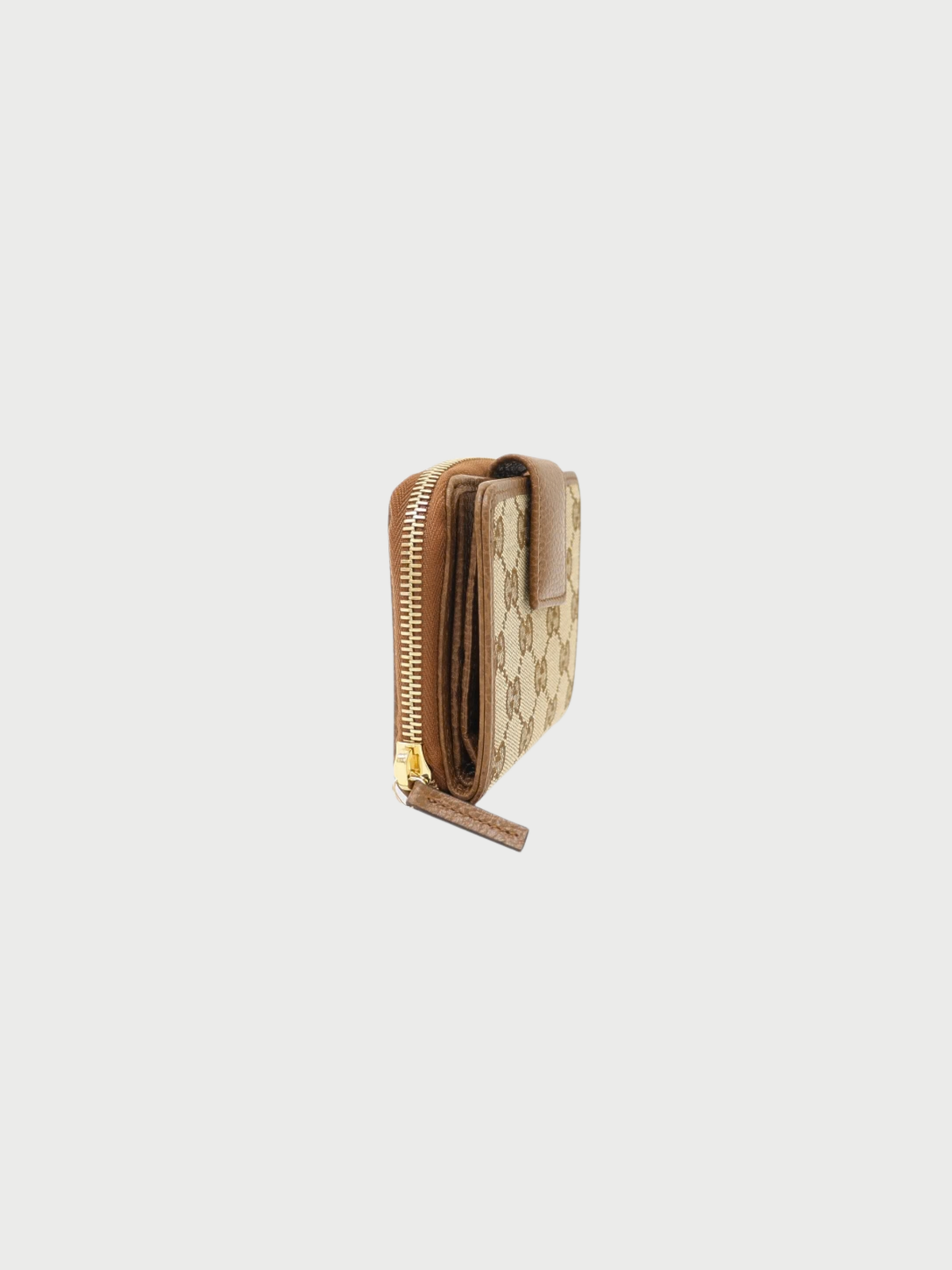 Gucci 2000s Beige GG Canvas Leather Wallet