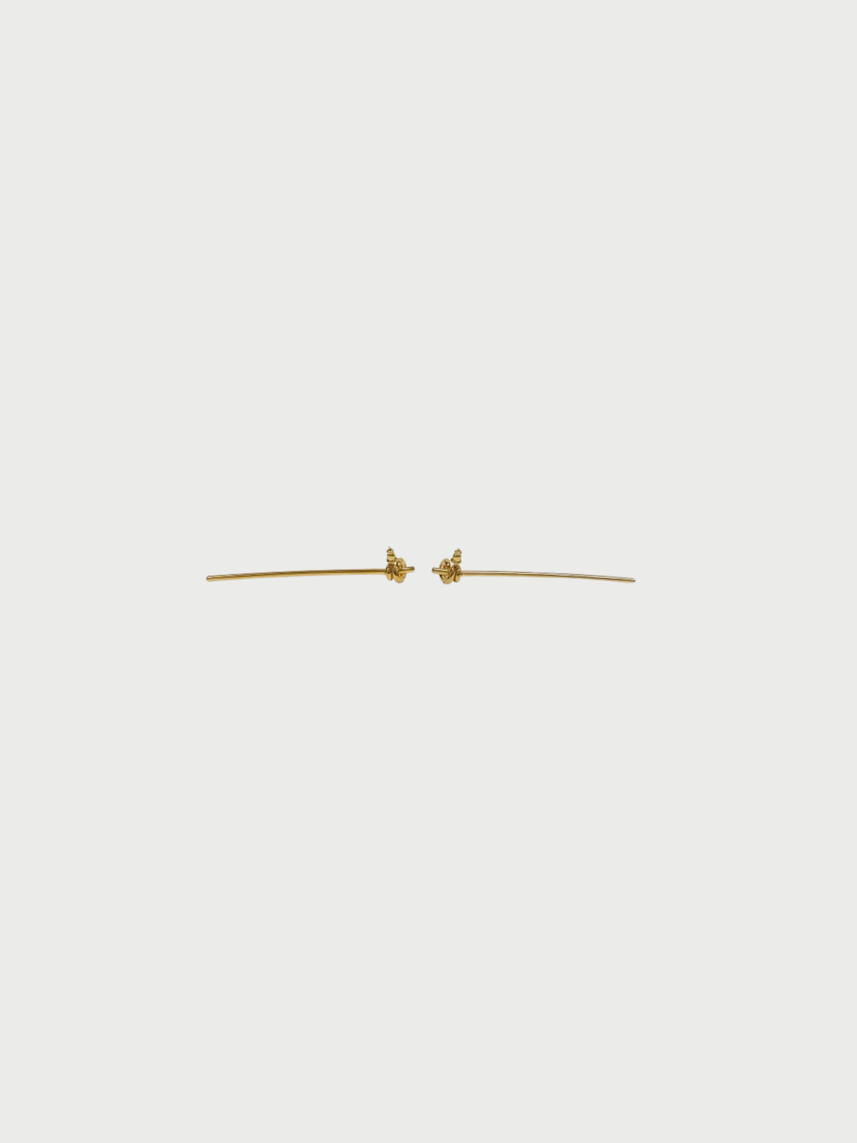 Fendi 2020s Gold Plated Metal Filo Earrings