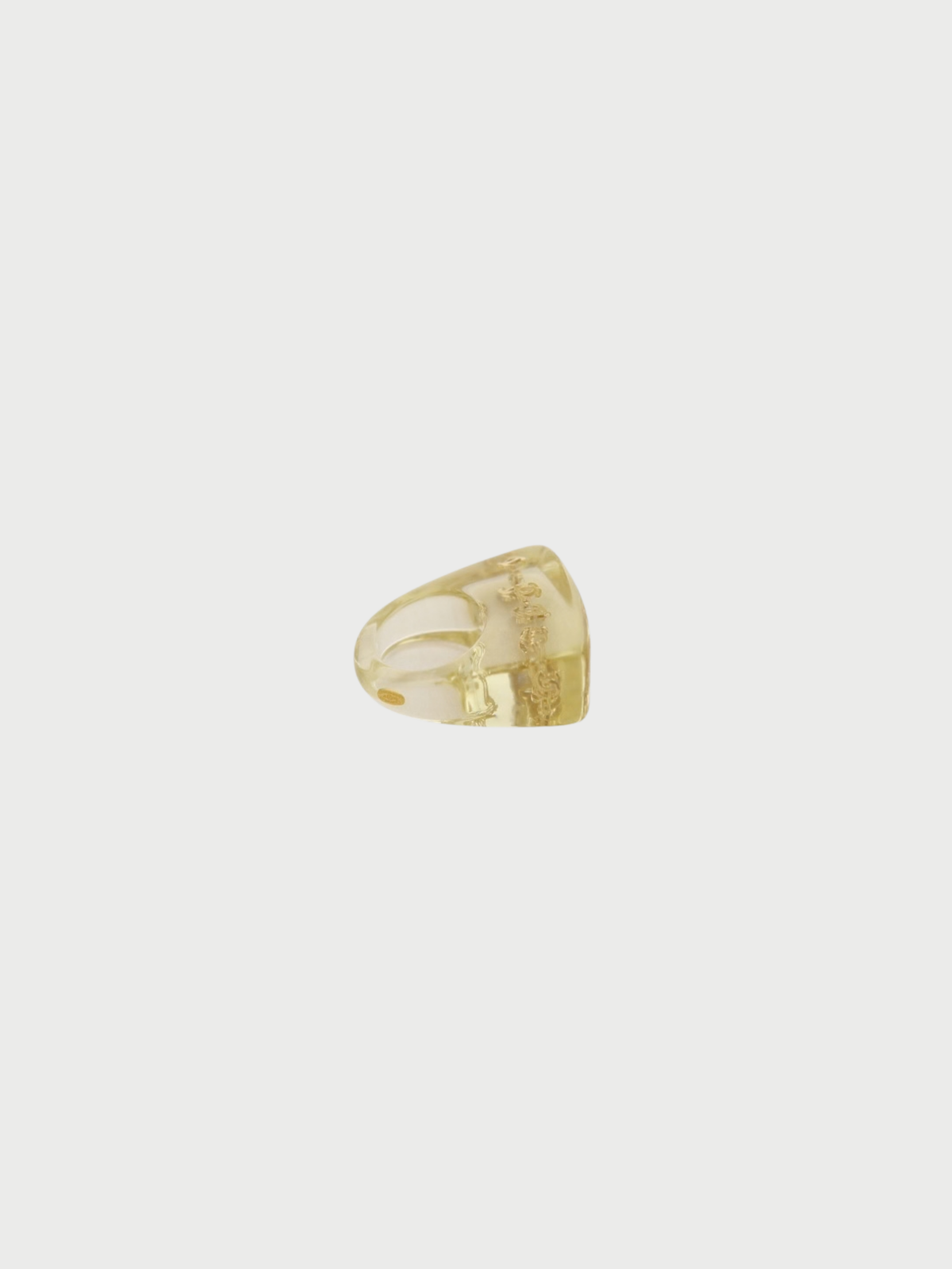 Chanel 2001 Gold Plated Metal COCO Ring