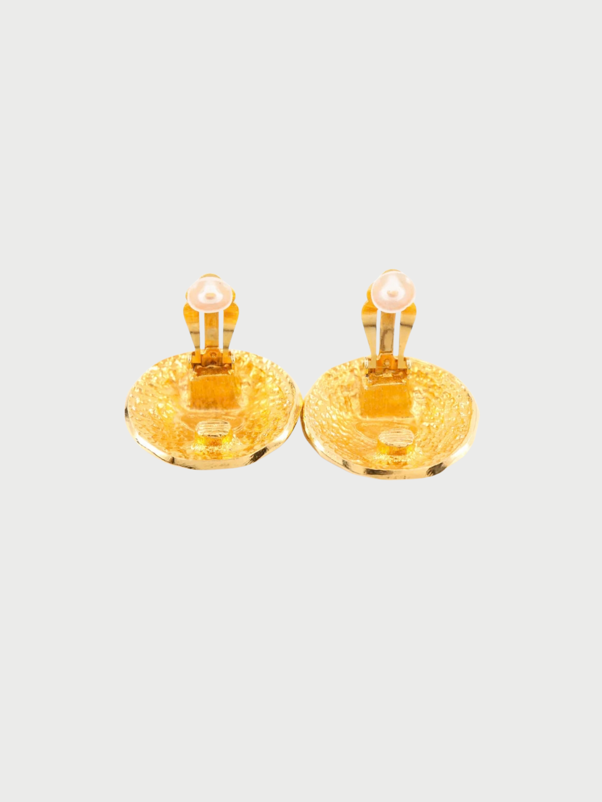 Chanel 1990s Gold Plated 31 Rue Cambon Earrings