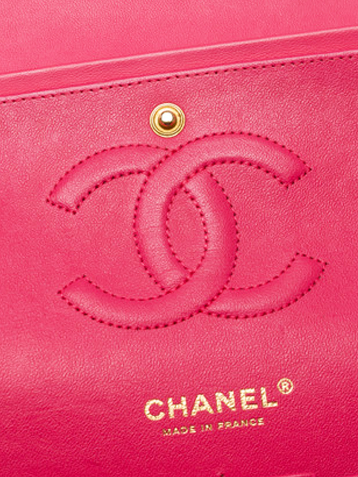 Chanel 2019 Limited Edition Pink Leather "Lucky Charms" Studded Medium Flap Bag