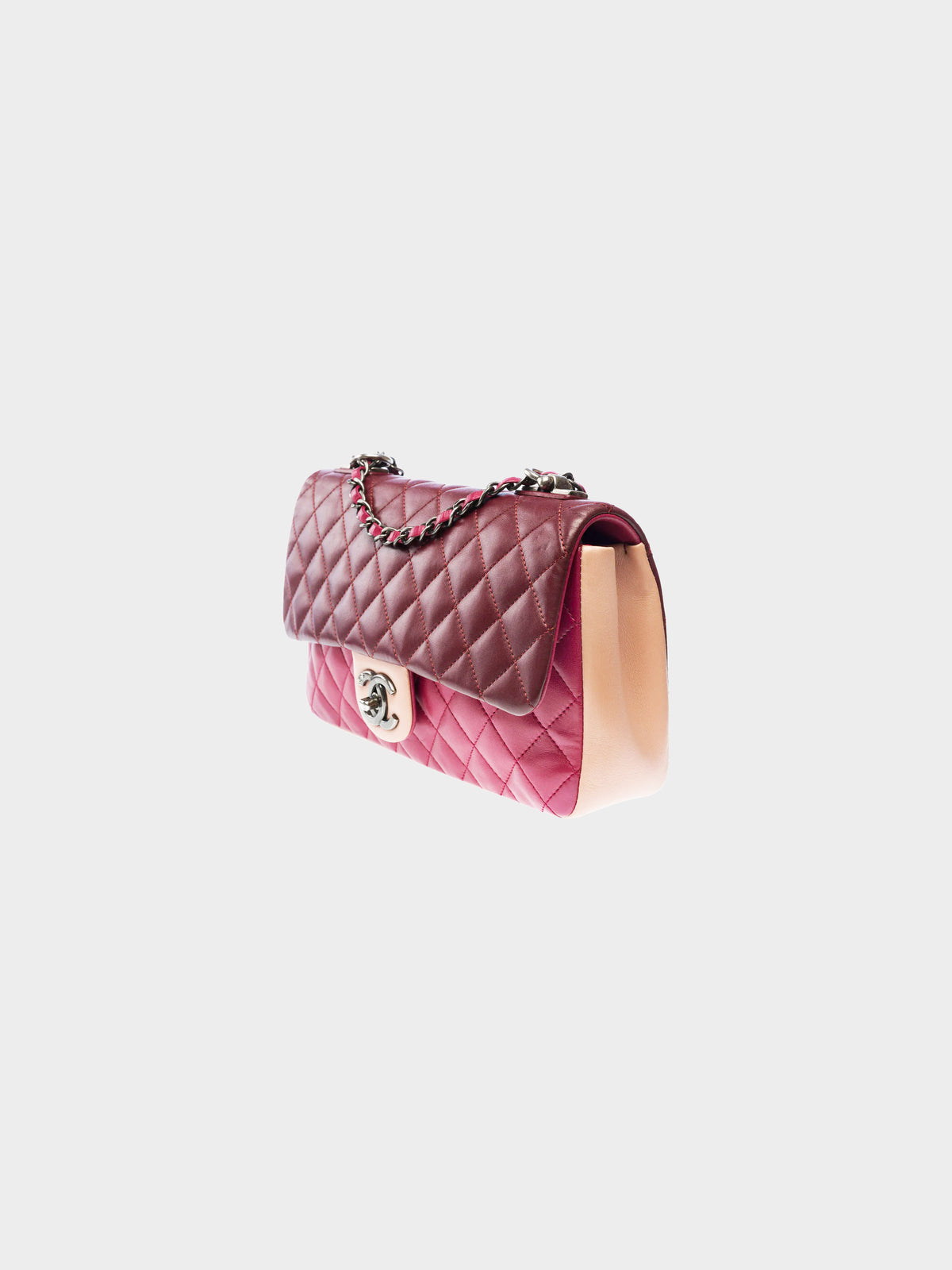 Chanel 2014-2015 Limited Edition Tricolor Quilted Timeless Classique Medium Flap Bag