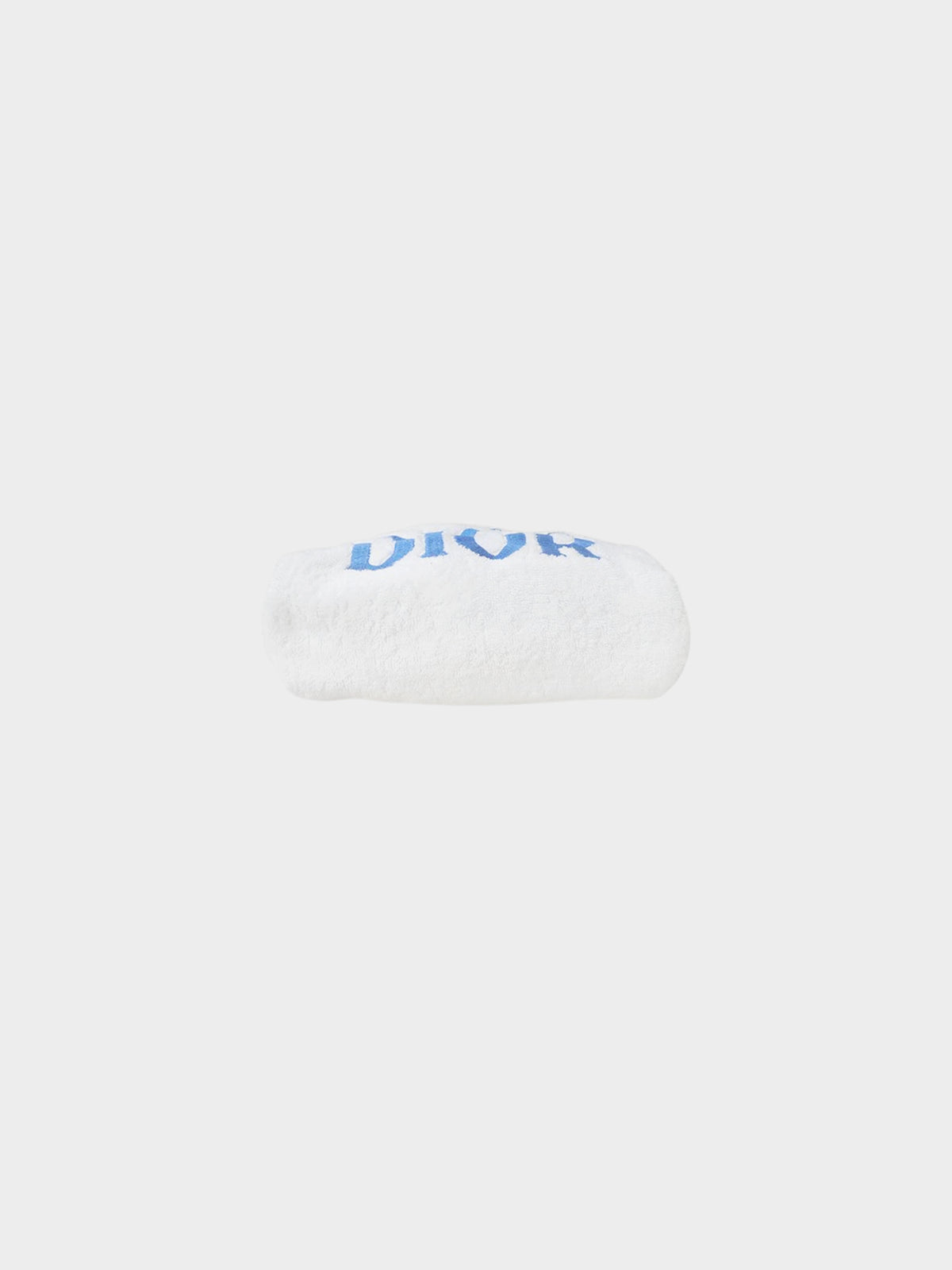 Christian Dior 2000s J'adore Dior White and Blue Terrycloth Bag