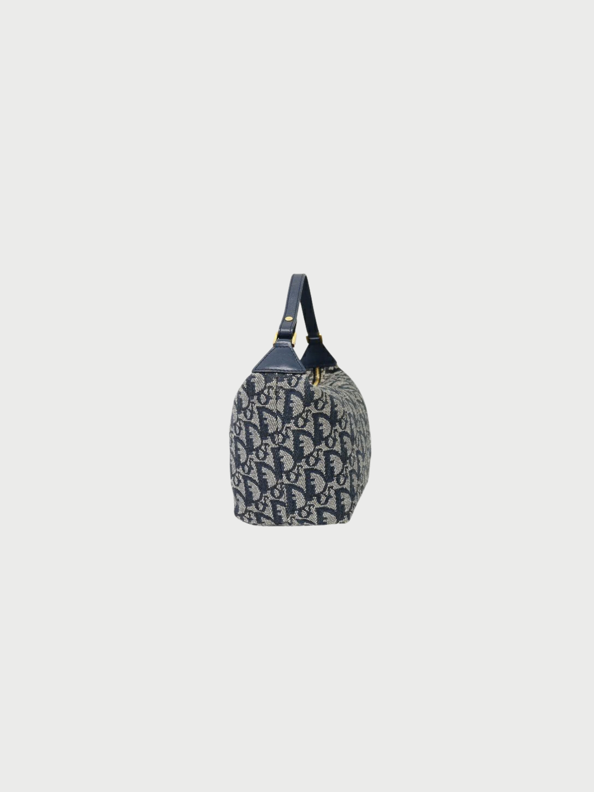 Christian Dior 2000s Navy Trotter Canvas Handbag