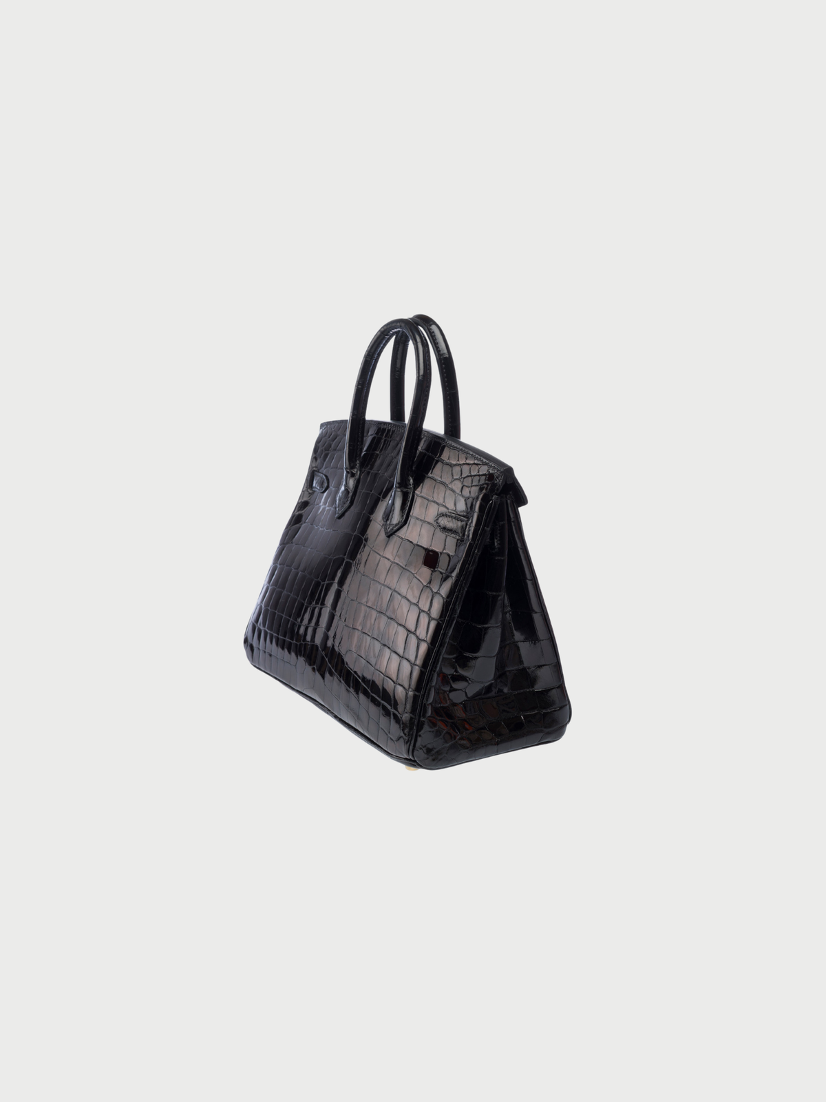 Hermès 2010s Black Niloticus Crocodile Birkin 25 Bag