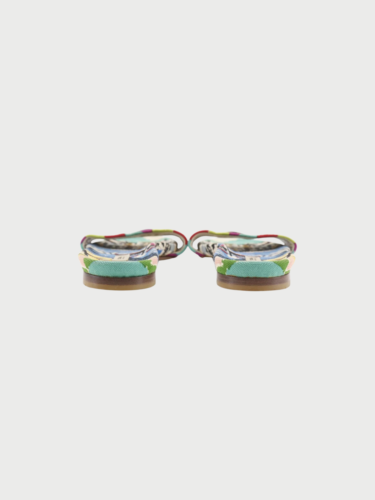 Prada 2000s Multicolor Canvas Sandals