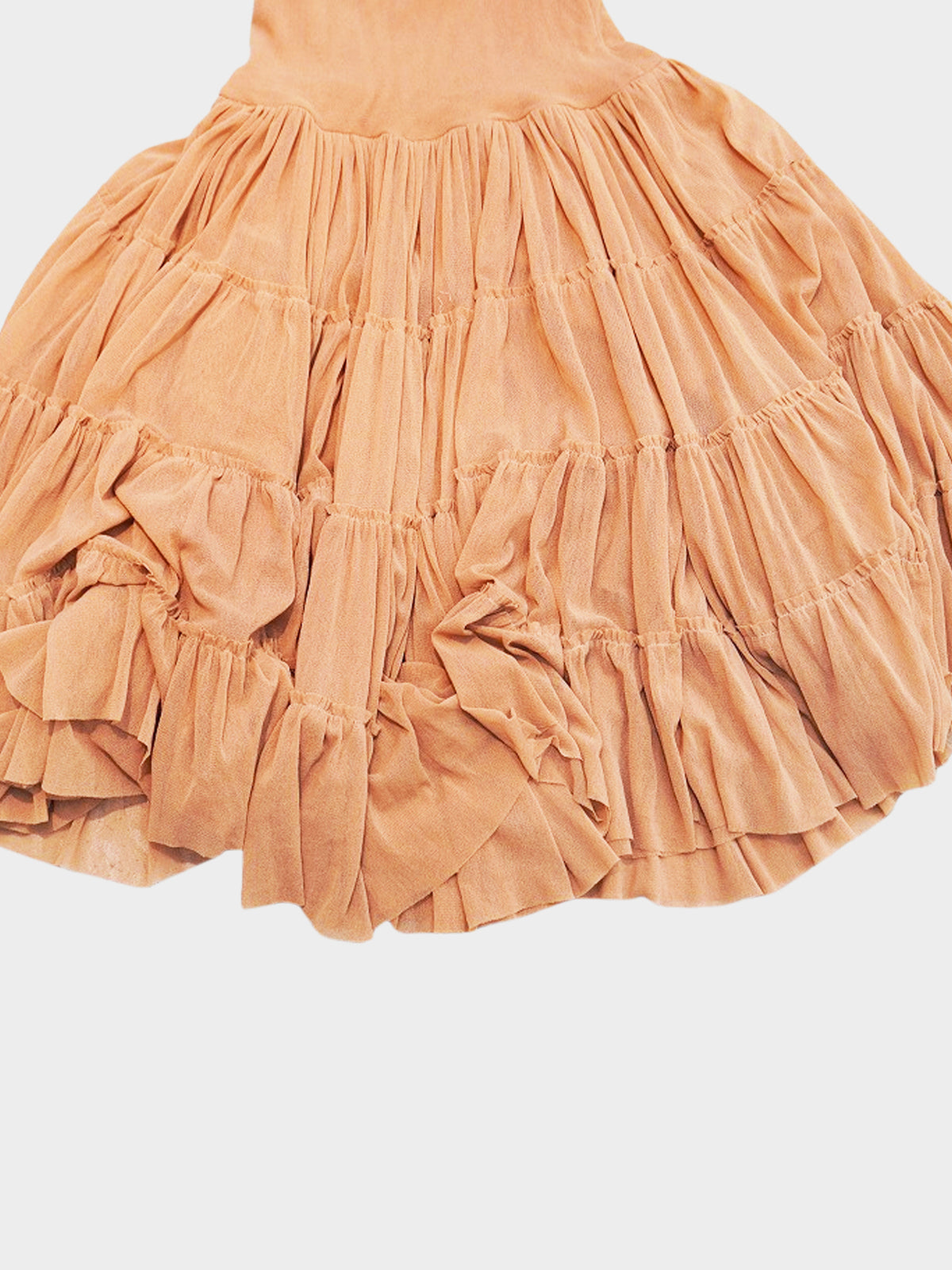 Jean Paul Gaultier 1990s-2000s Rare Soleil Ruffled Mesh Skirt