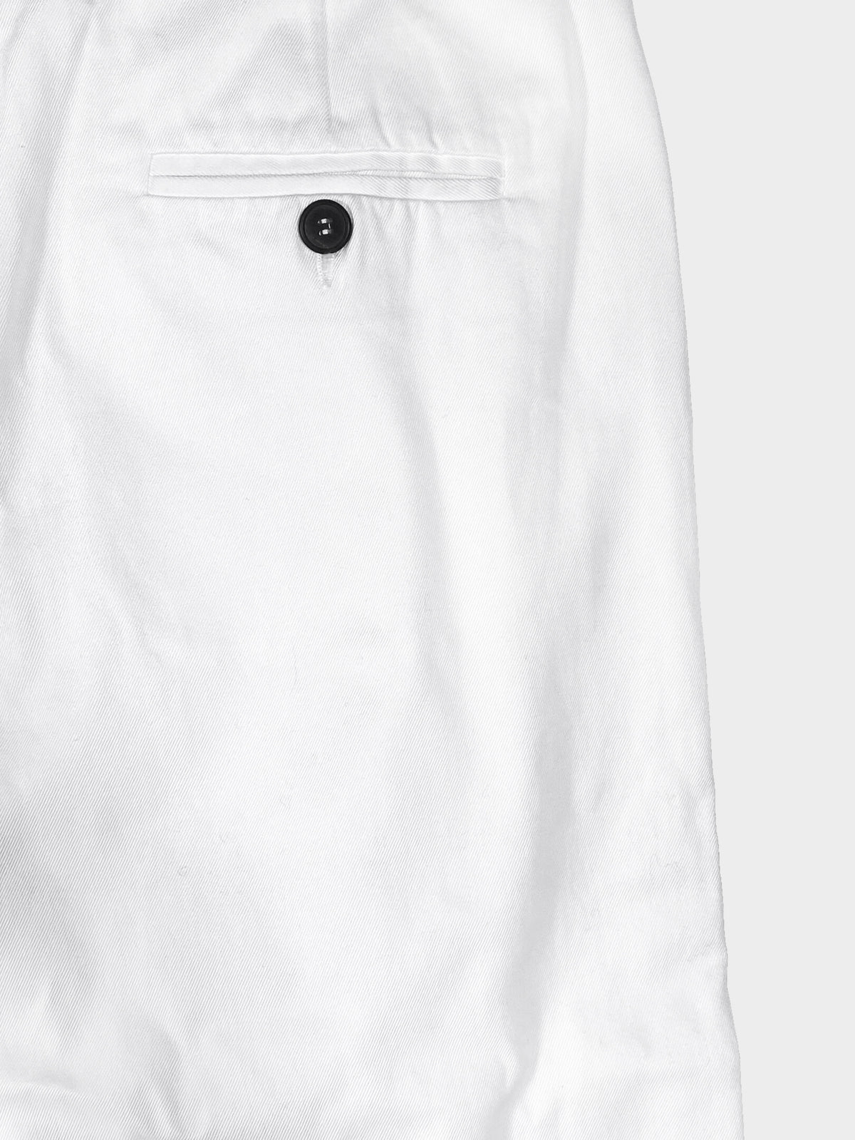 Yves Saint Laurent 1990s White Cotton Gabardine Wide Leg Trousers