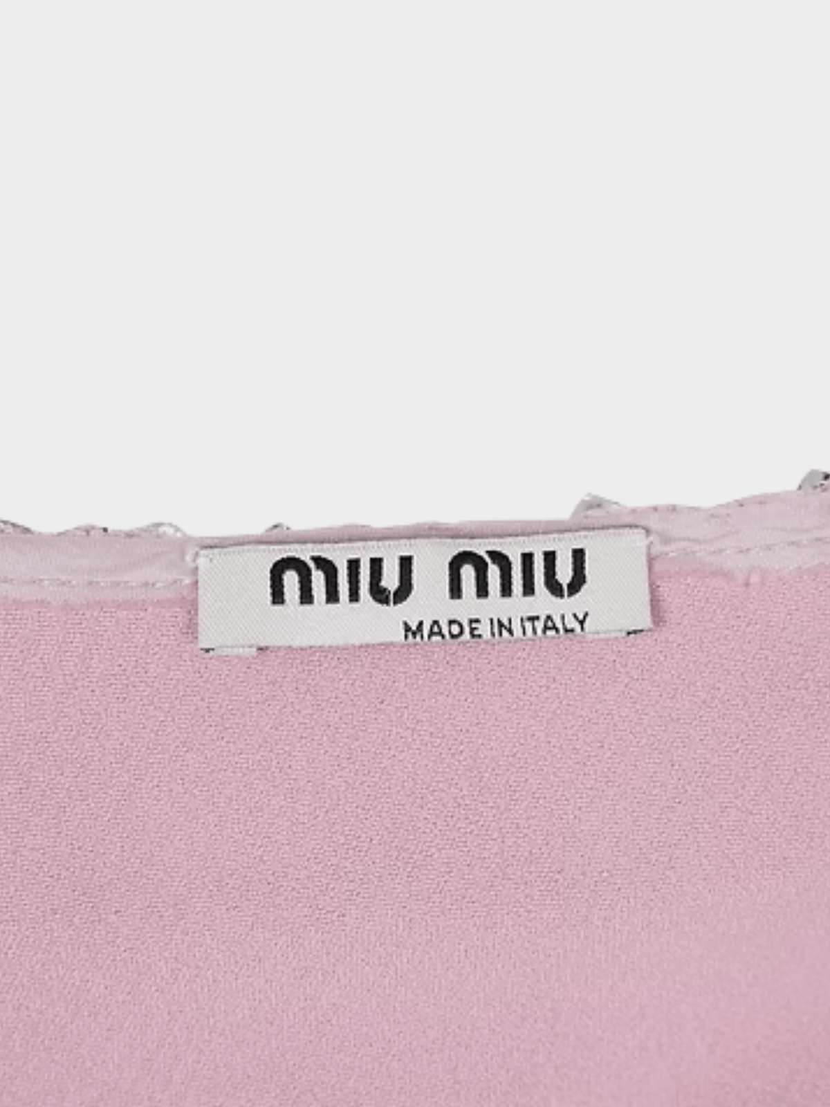 Miu Miu SS 2004 Embellished Pink Top