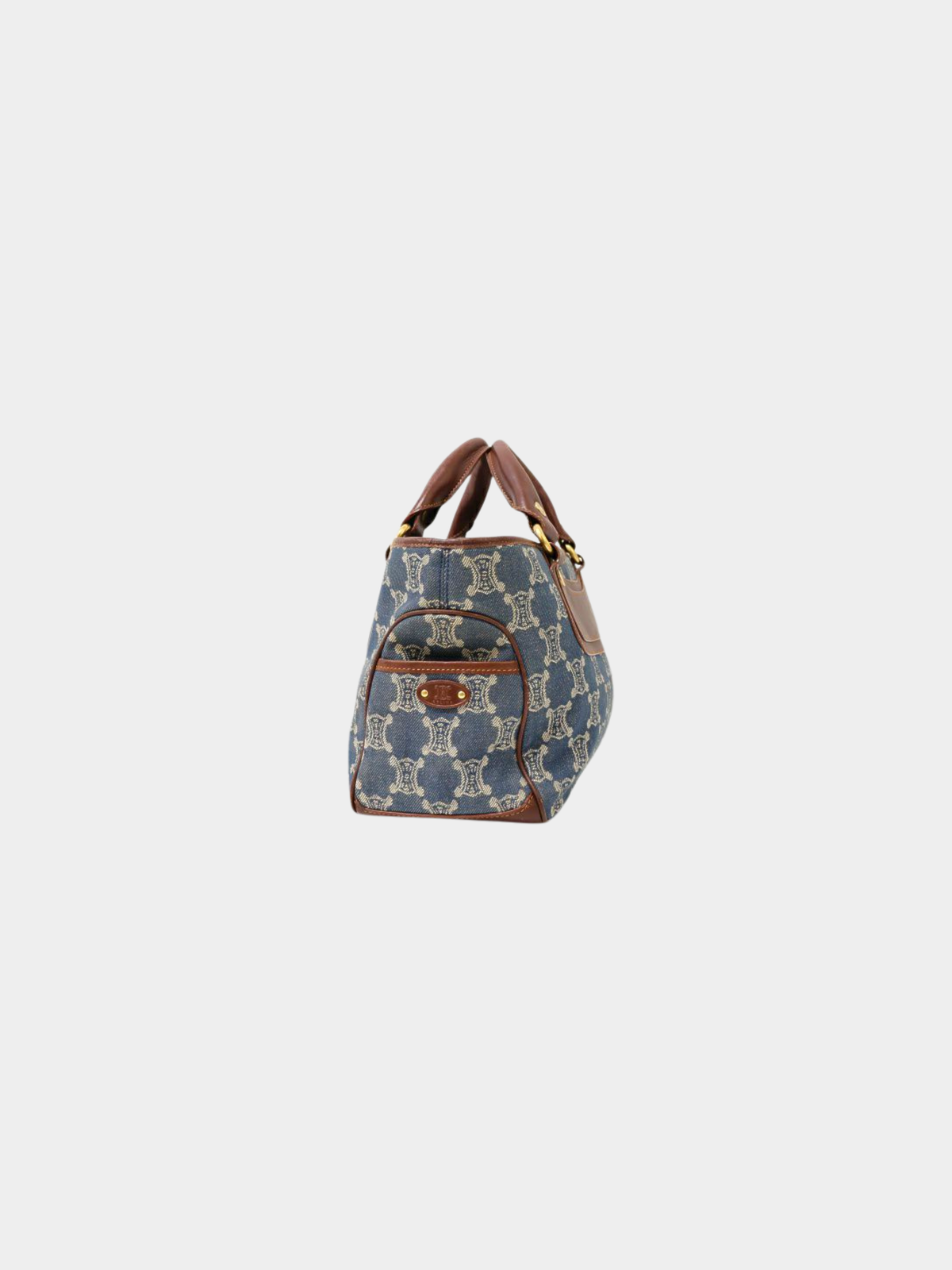 Celine 2000s Blue Denim Leather Macadam Boogie Bag