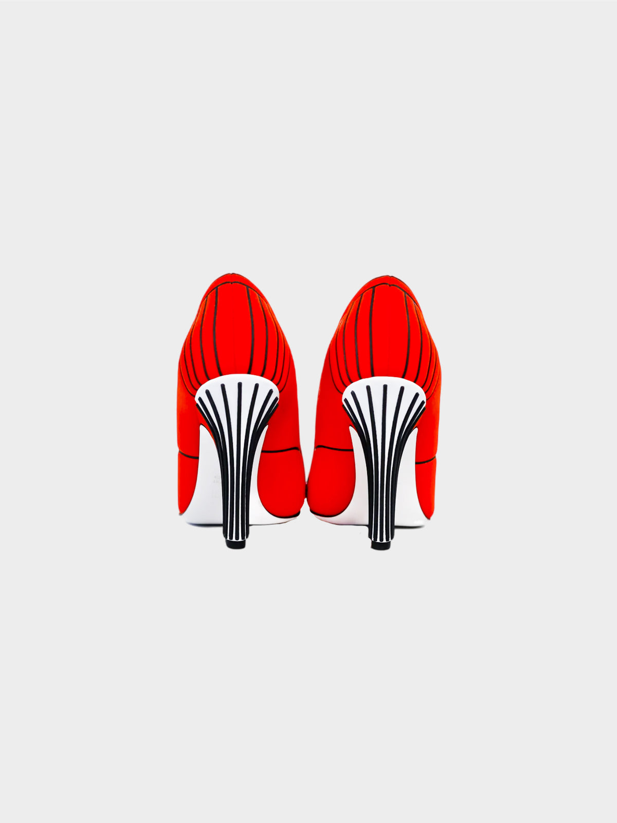 Fendi SS 2019 Runway Orange FF Freedom Pumps