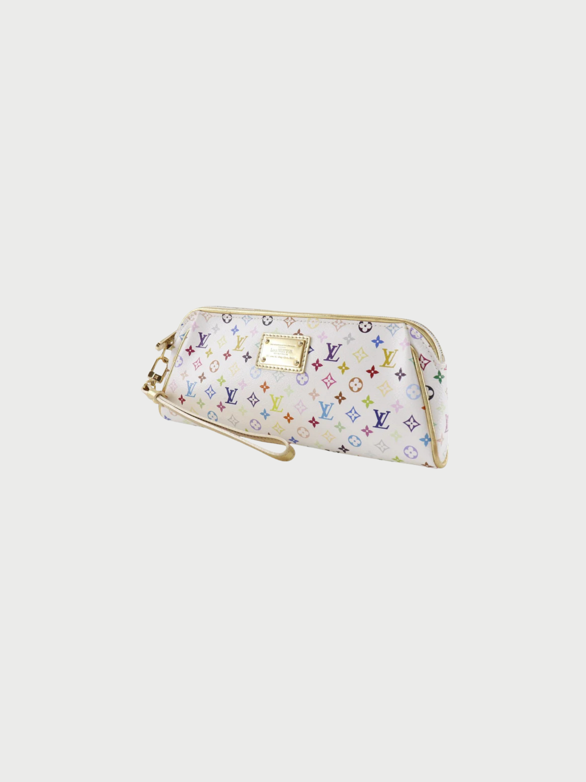 Louis Vuitton 2008 White Monogram Multicolore Kate Clutch Bag