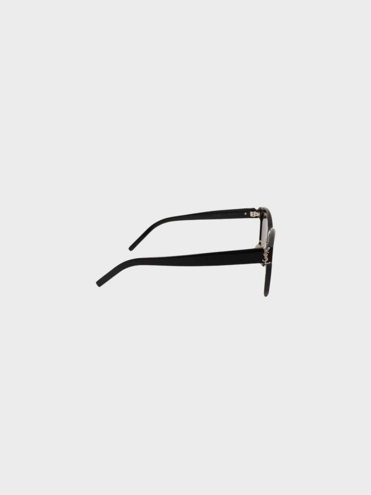 Yves Saint Laurent 2000s Black Plastic Logo Sunglasses