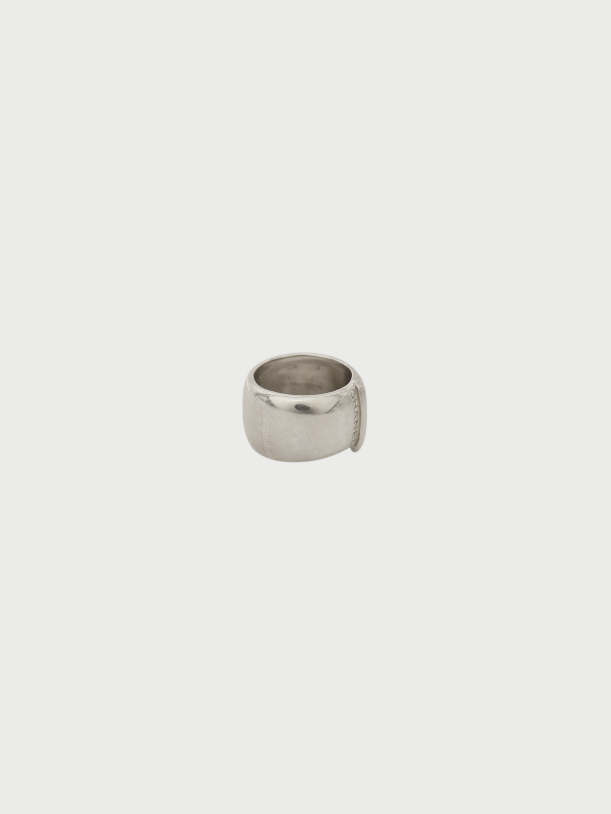 Chanel 2000s Silver 925 Logo Ring