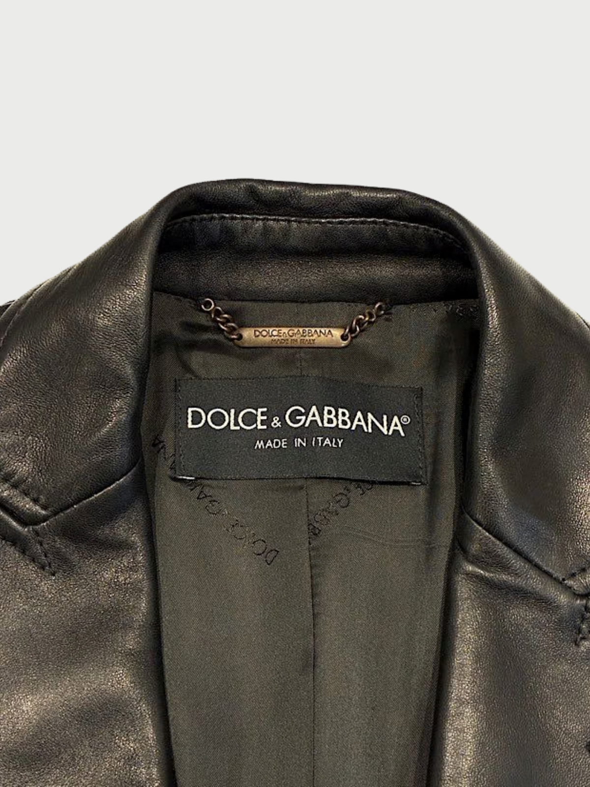 Dolce & Gabbana 1990s Black Lamb Leather Jacket