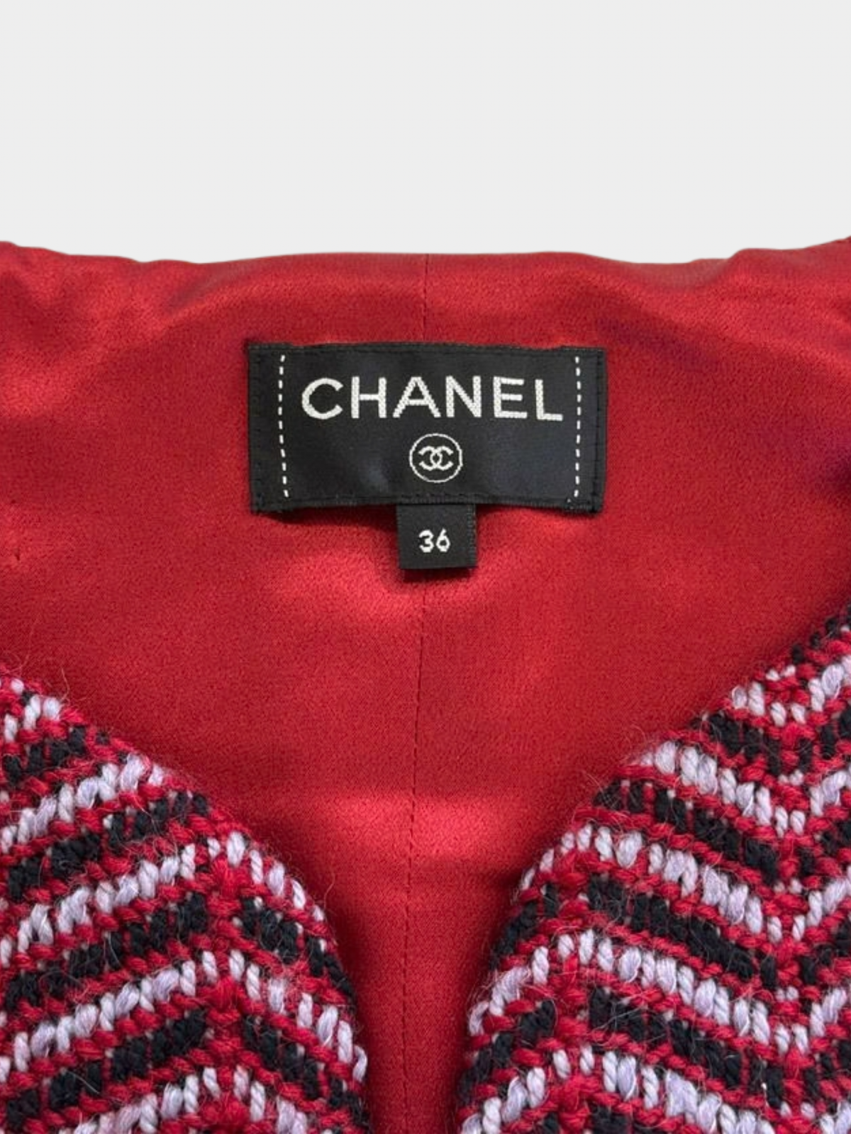 Chanel 2000s Red Wool Blend COCO Buttoned Jumpsuit