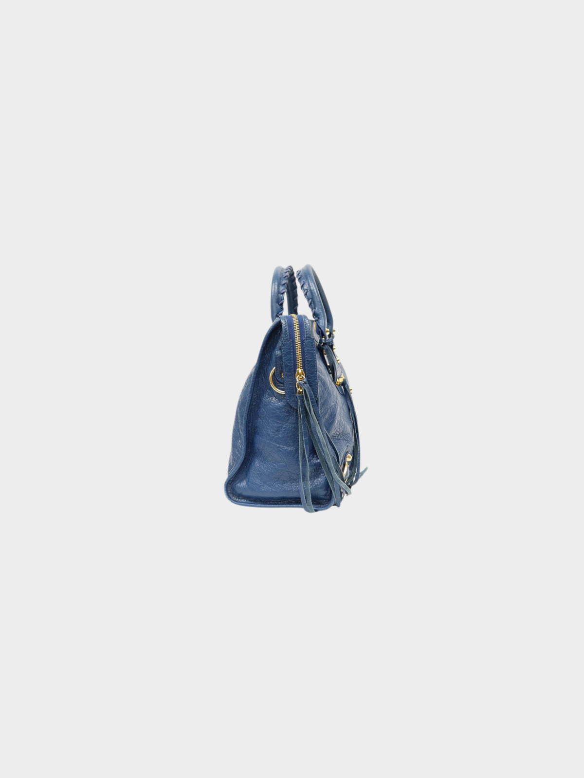 Balenciaga 2000s Blue Leather The City Bag