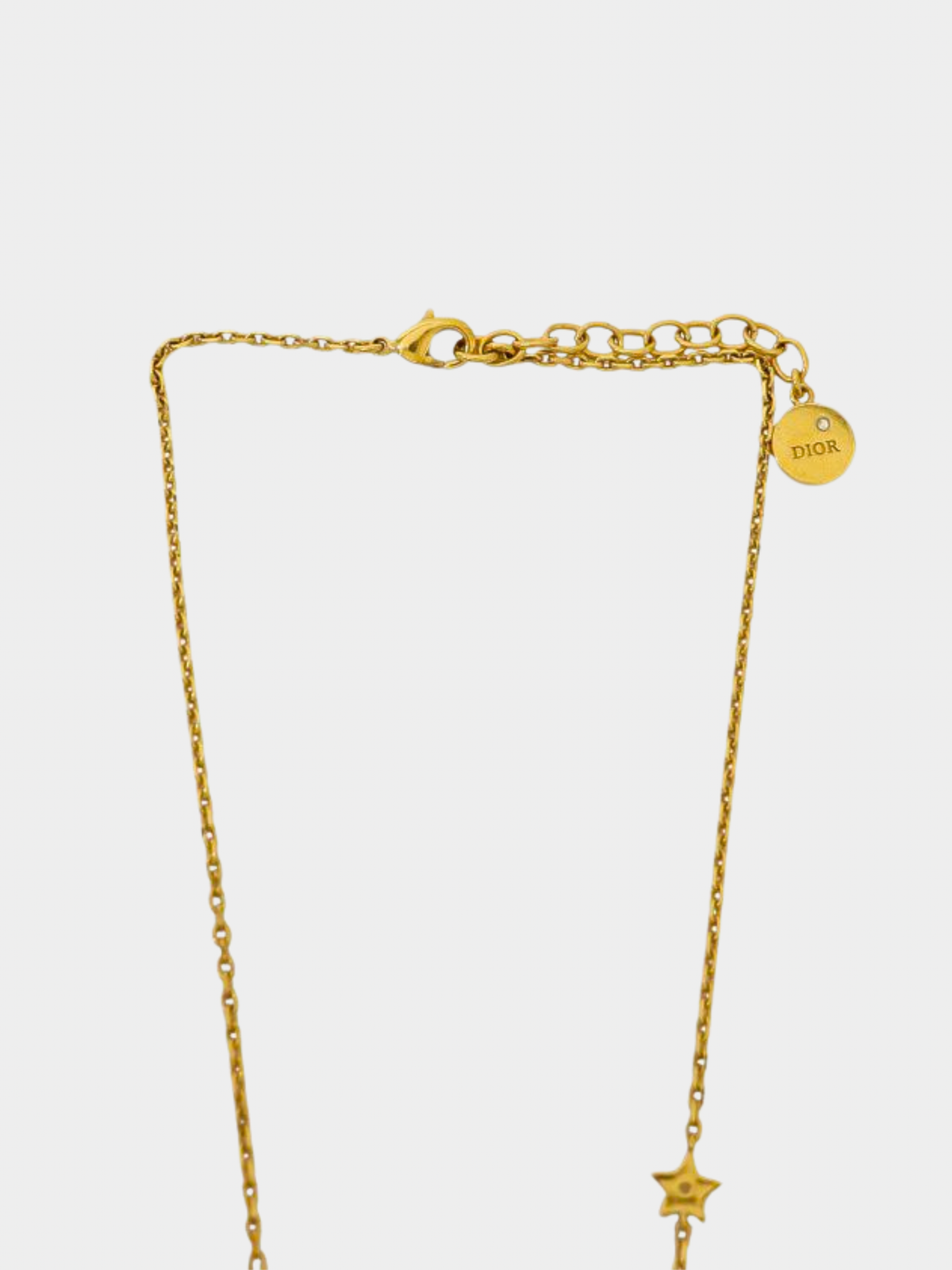 Christian Dior 2010s Gold Dio(r)evolution Rhinestone Necklace