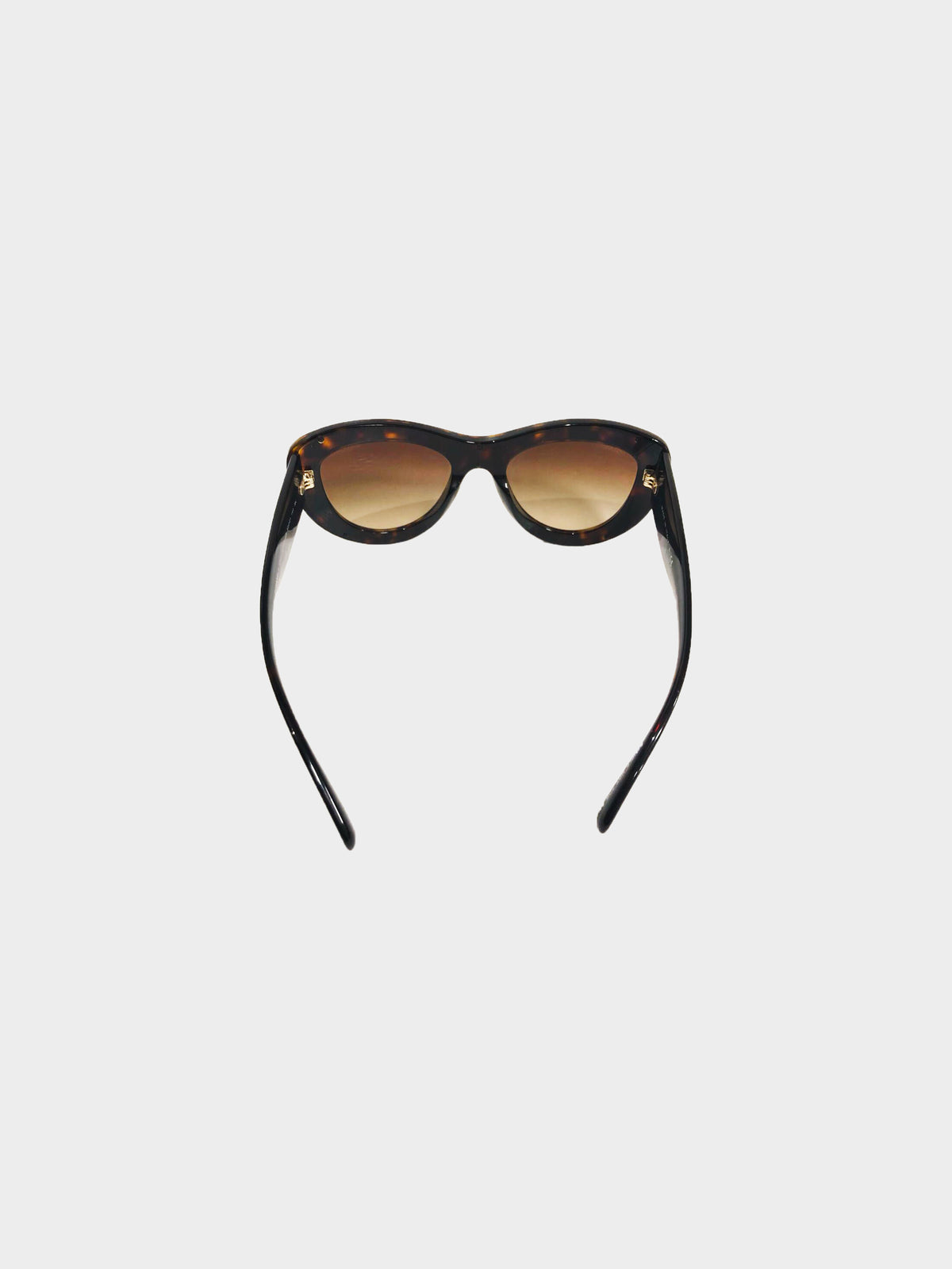 Chanel 2000s Brown Tortoise Cat Eye Sunglasses