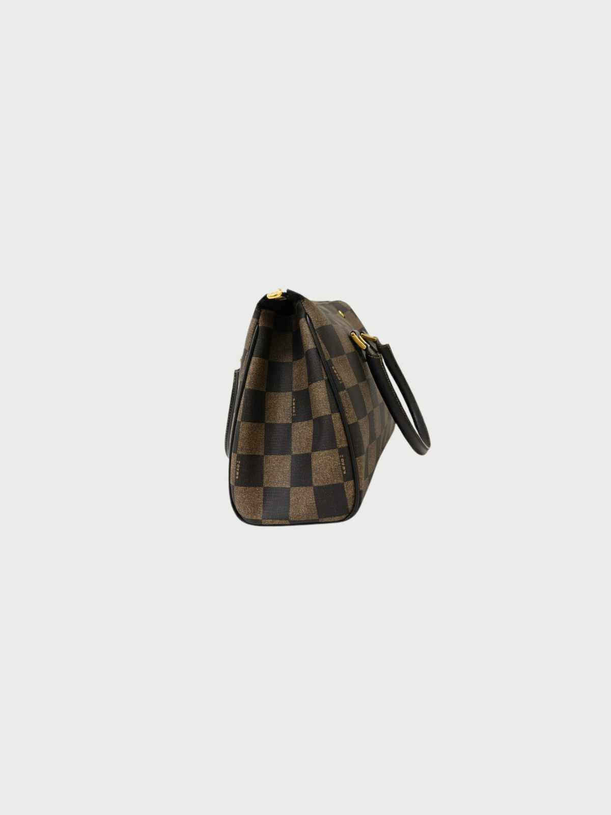 Fendi 2000s Khaki Black Pecan PVC 2-Way Bag