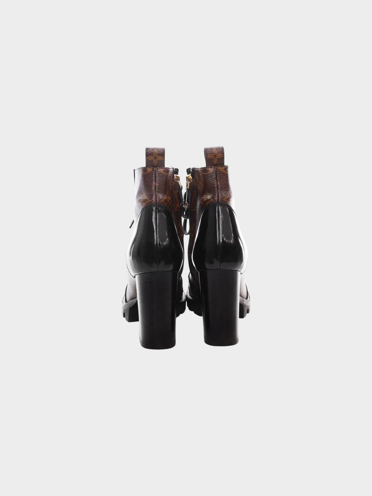Louis Vuitton 2019 Brown and Black Monogram Star Trail Ankle Boots