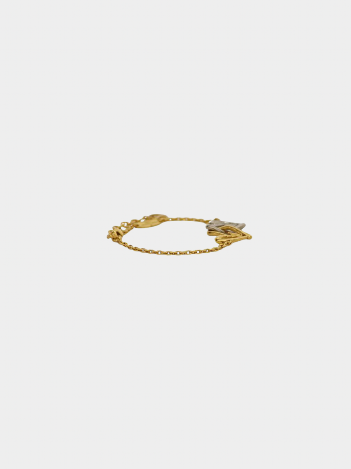 Louis Vuitton 2000s Gold Silver Heart Bracelet