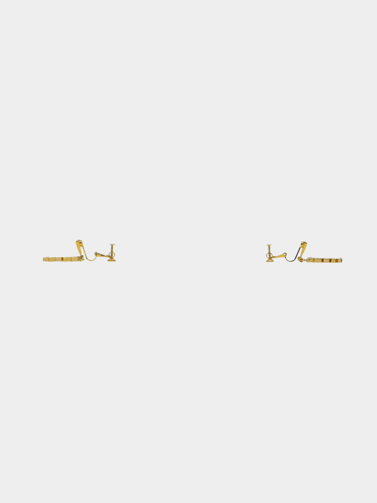 Yves Saint Laurent 2000s Gold Logo Earrings