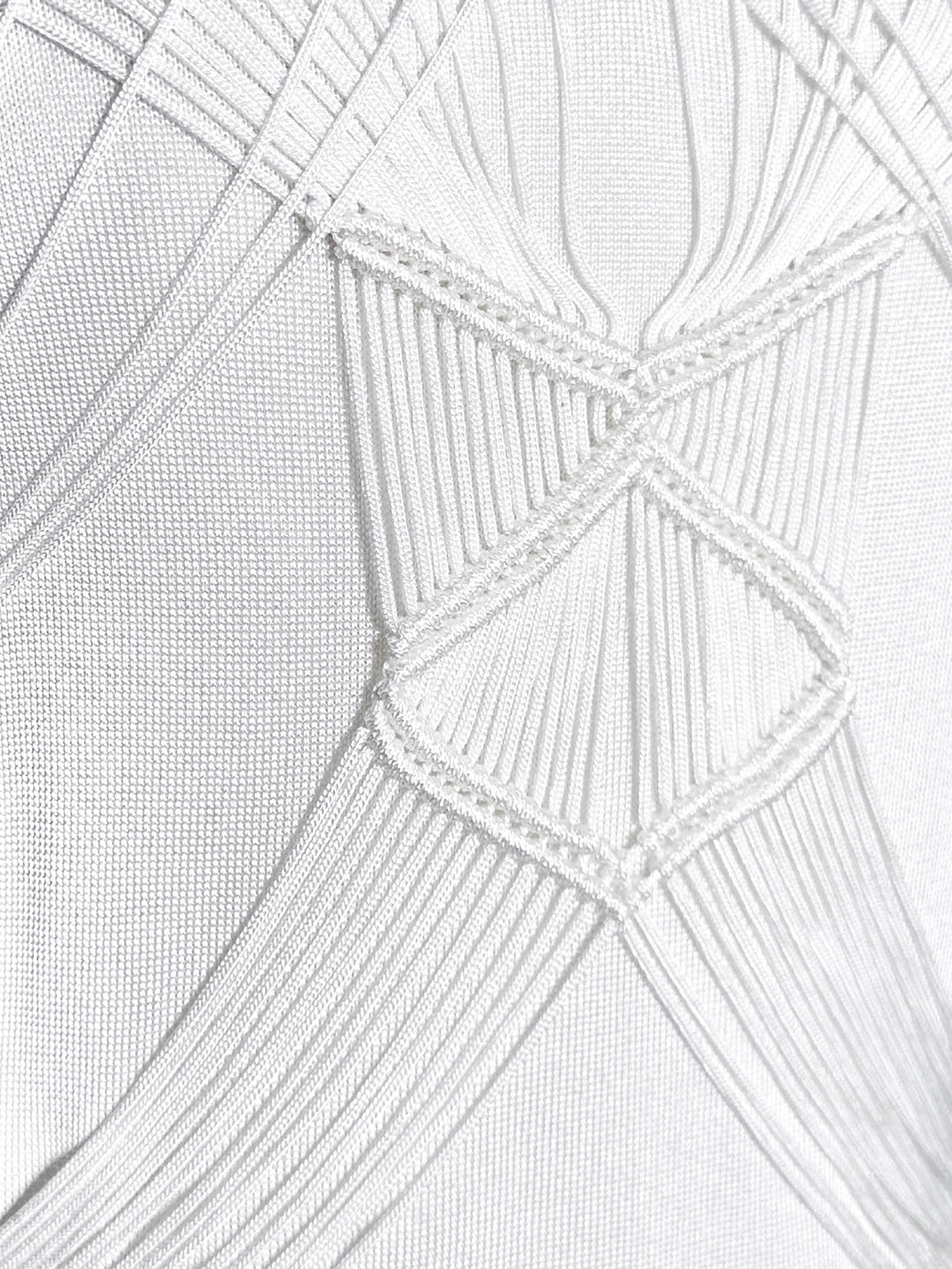 Christian Dior by John Galliano FW 2002 White Mesh Macramé Tank Top