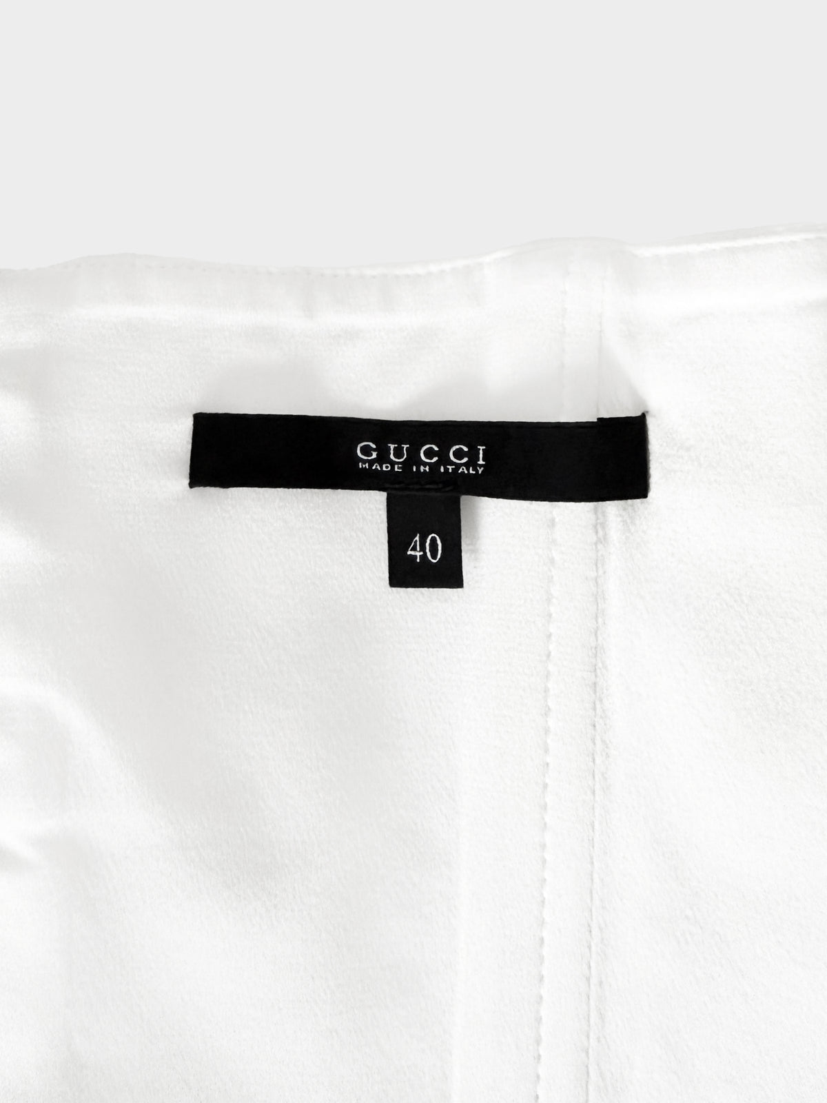 Gucci 2000s White Cotton Cutout Corset Top
