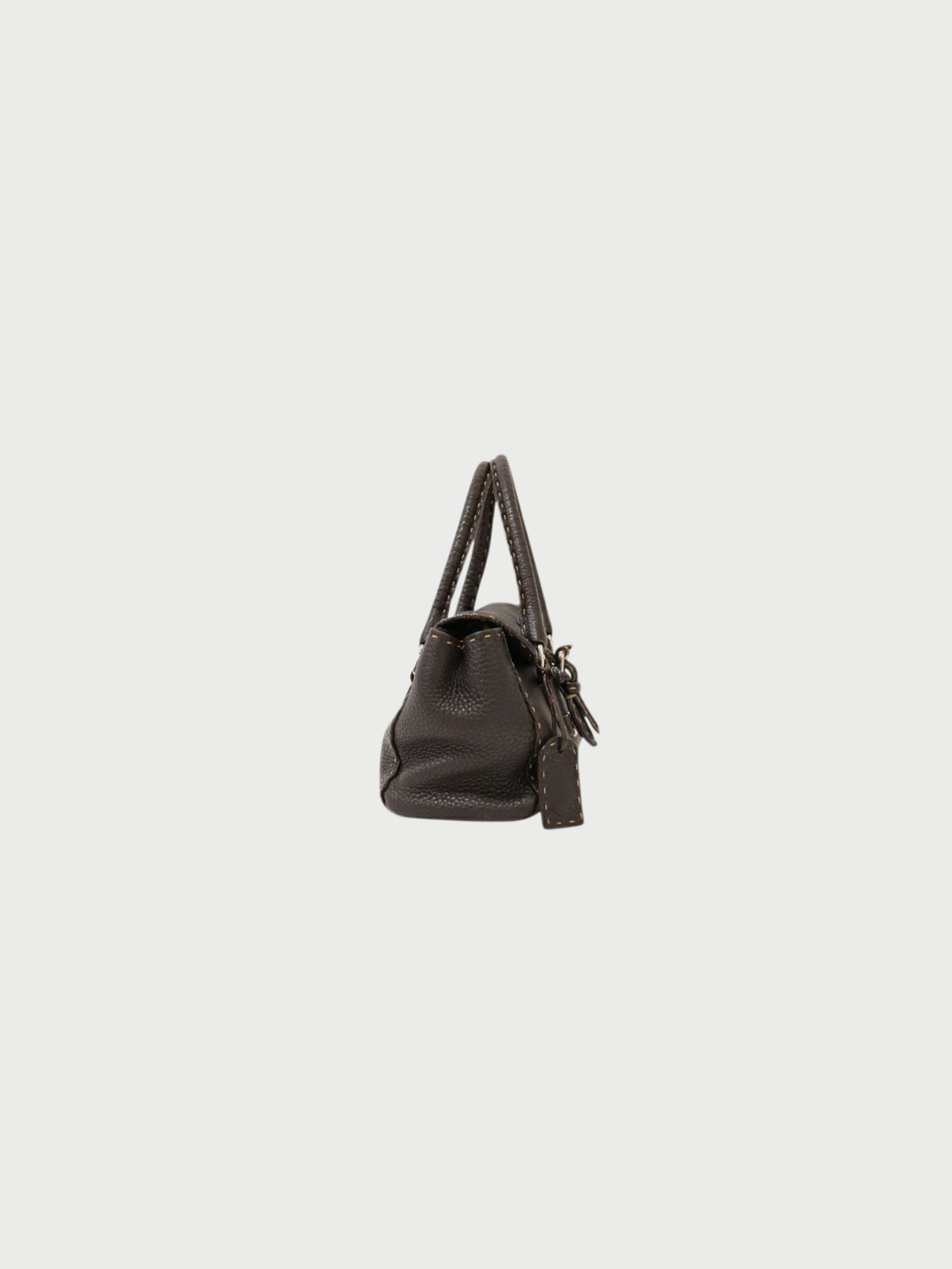 Fendi 2000s Brown Leather Mini Linda Handbag