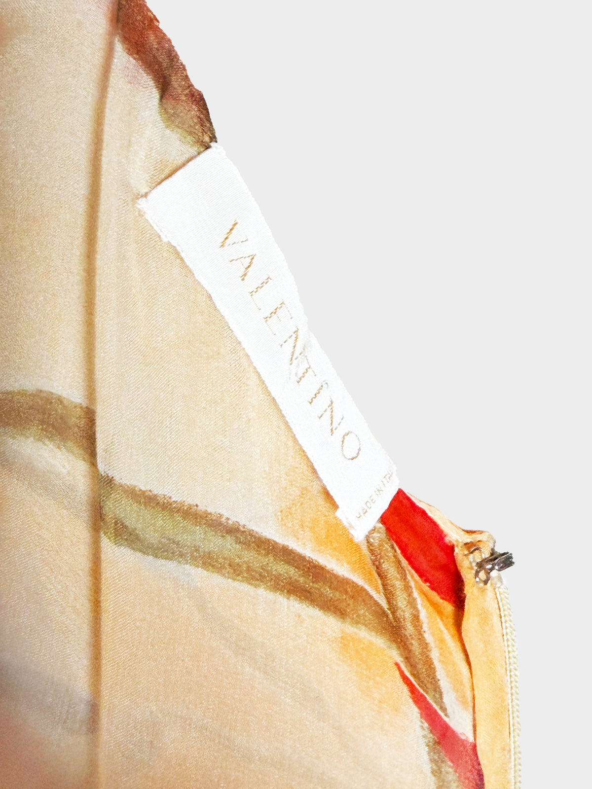Valentino 2000s Swirl Print Sheer Halter Dress