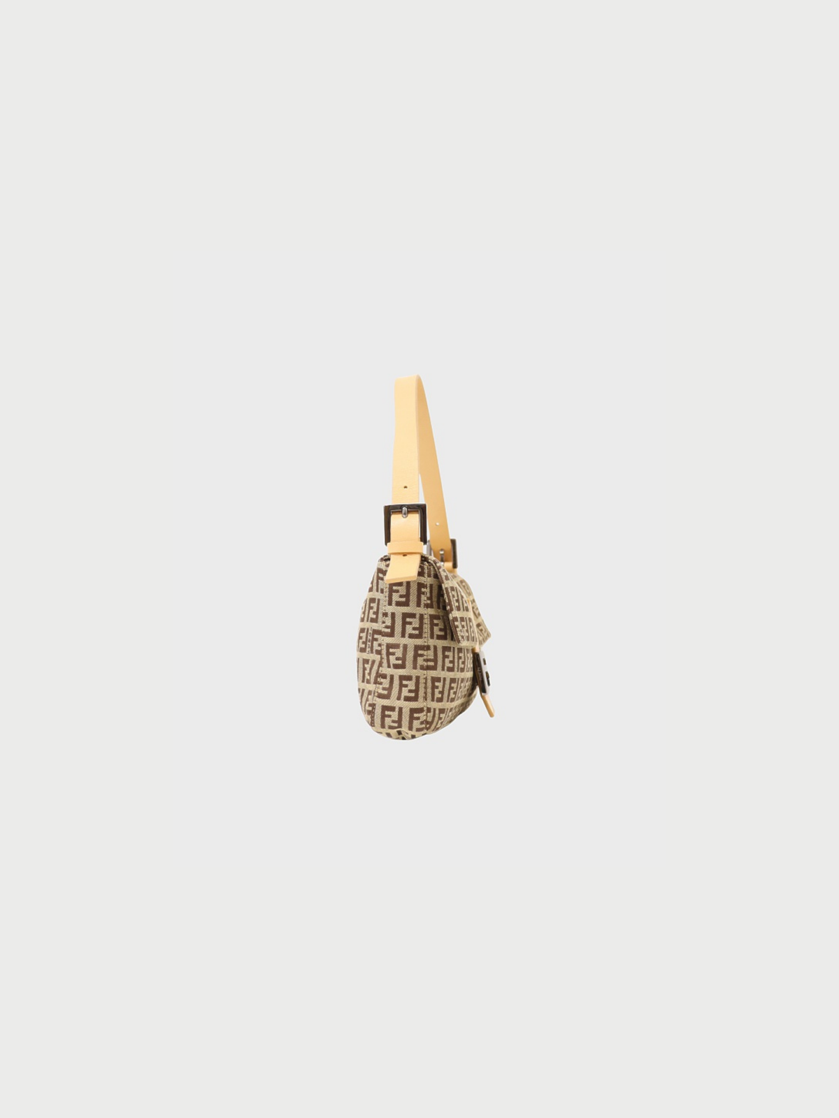 Fendi 2000s Beige Zucchino Canvas Mamma Baguette