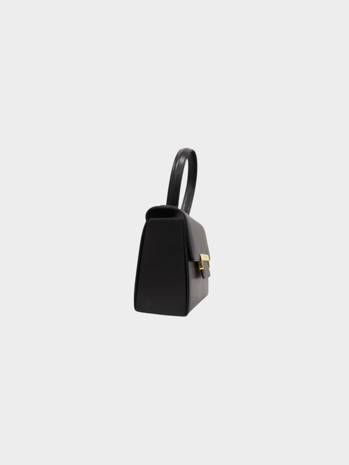 Yves Saint Laurent 2000s Black Leather Logo Mini Handbag