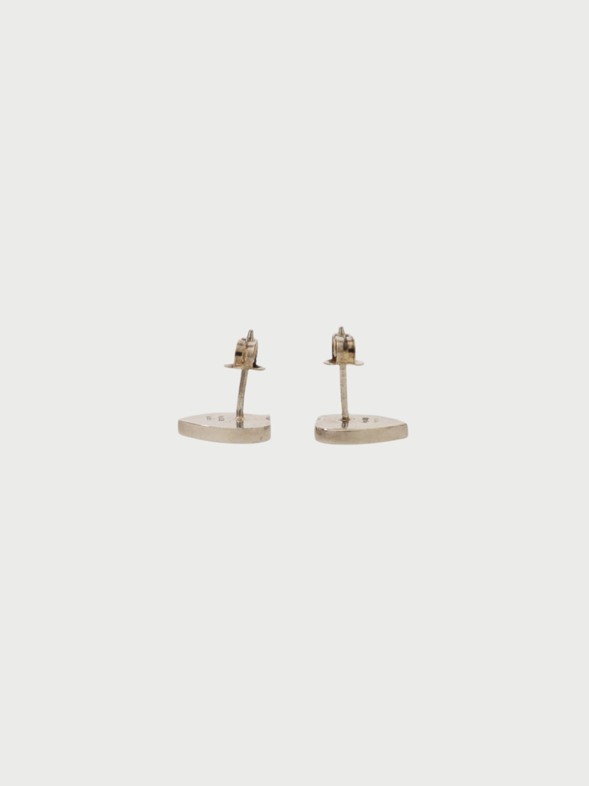 Gucci 2000s Silver 925 Logo Heart Earrings