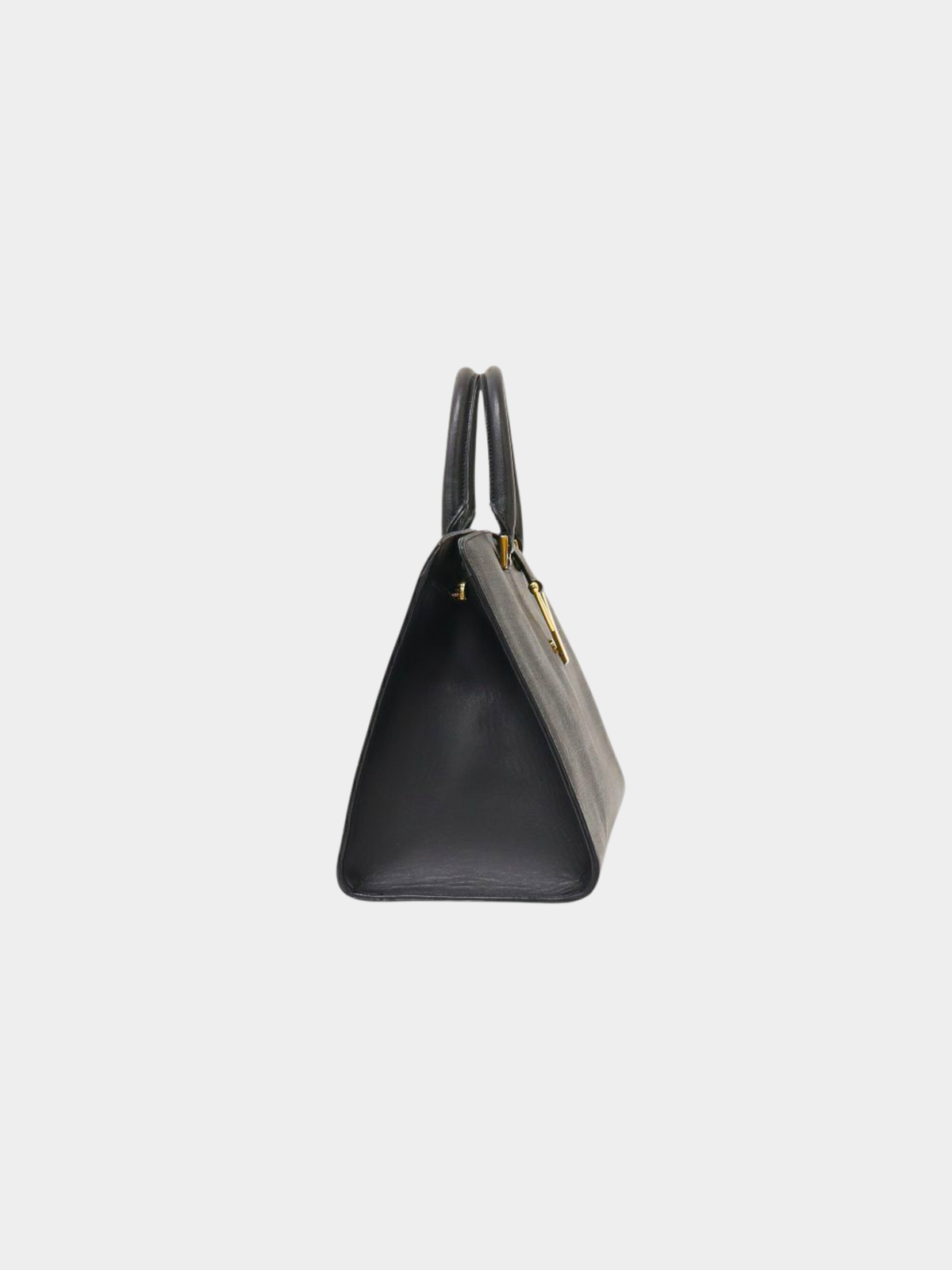 Yves Saint Laurent 2000s Black Leather Y Line 2-Way Bag