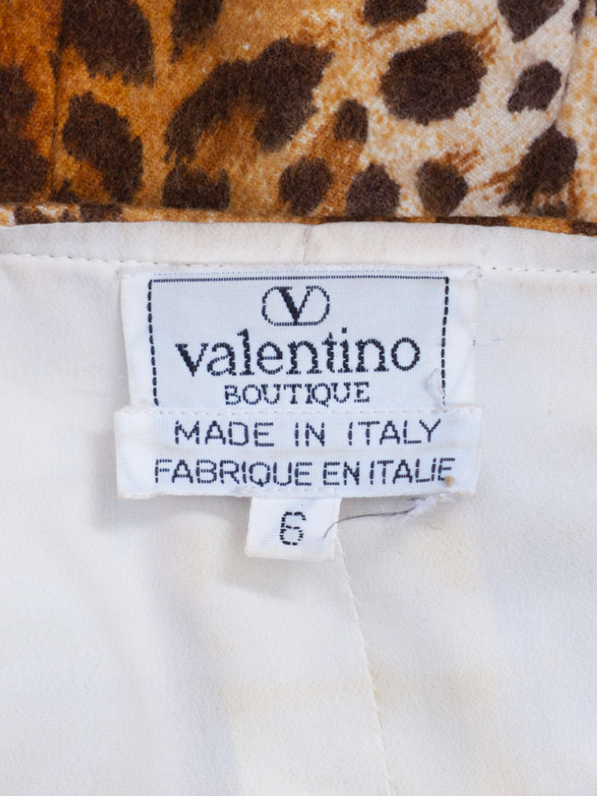 Valentino FW 1992-1993 Leopard Print Long Sleeved Dress
