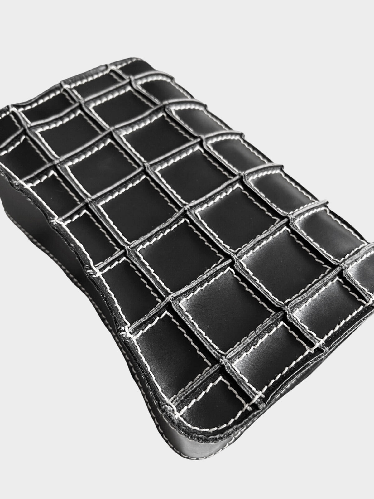 Chanel 2002-2003 Black Lambskin Square Wild Stitch Flap