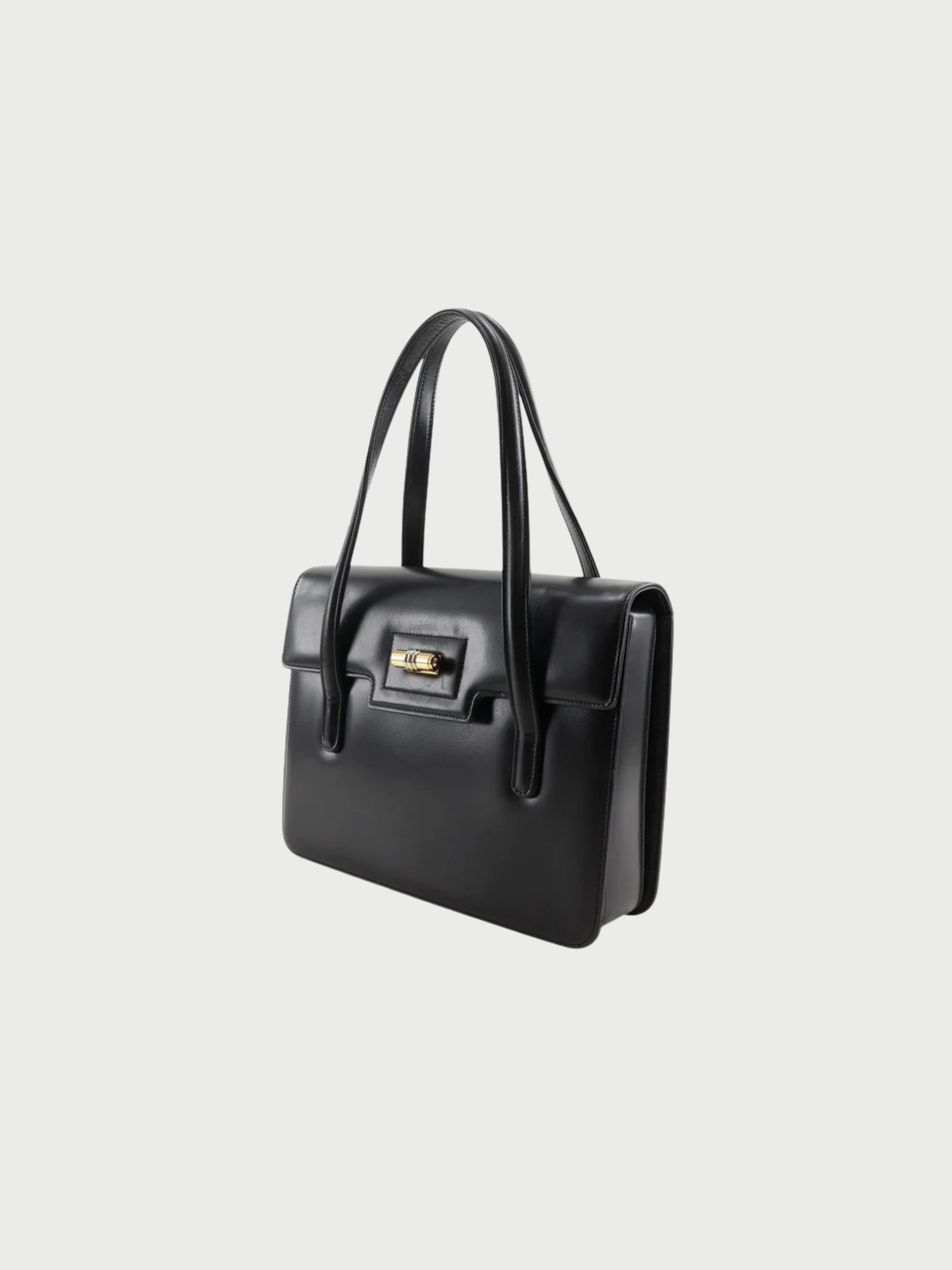 Gucci 1980s Black Calfskin Old Gucci Handbag