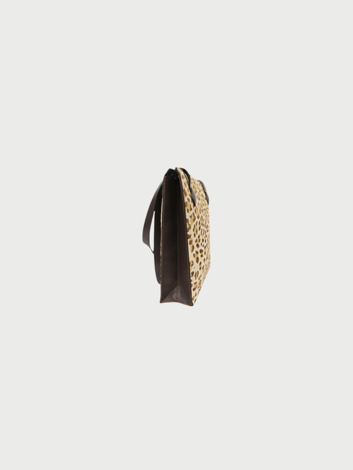 Balenciaga 2000s Beige Brown Leopard Haircalf Tote Bag
