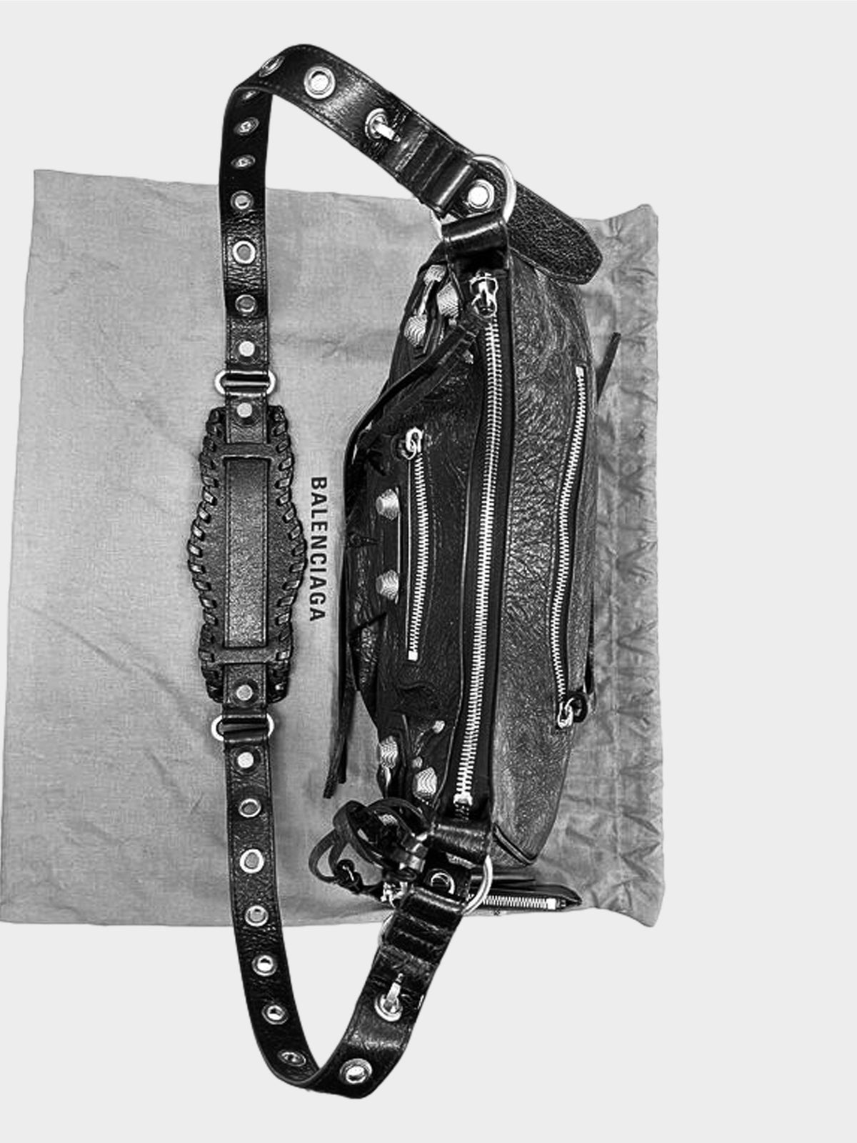 Balenciaga 2020s Black Le Cagole Small Shoulder Bag