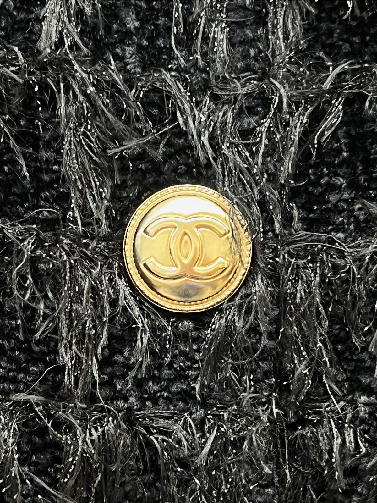 Chanel Fall 2020 Eyelash Jacket with Silk Bands
