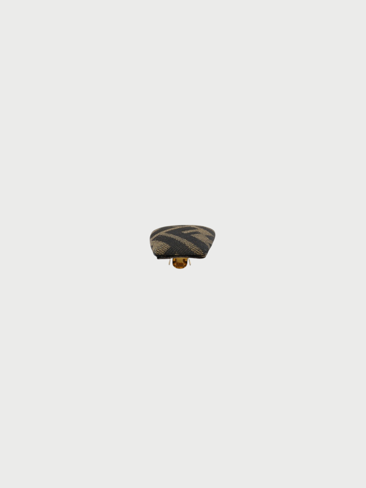 Fendi 2000s Brown Zucca Canvas Barrette