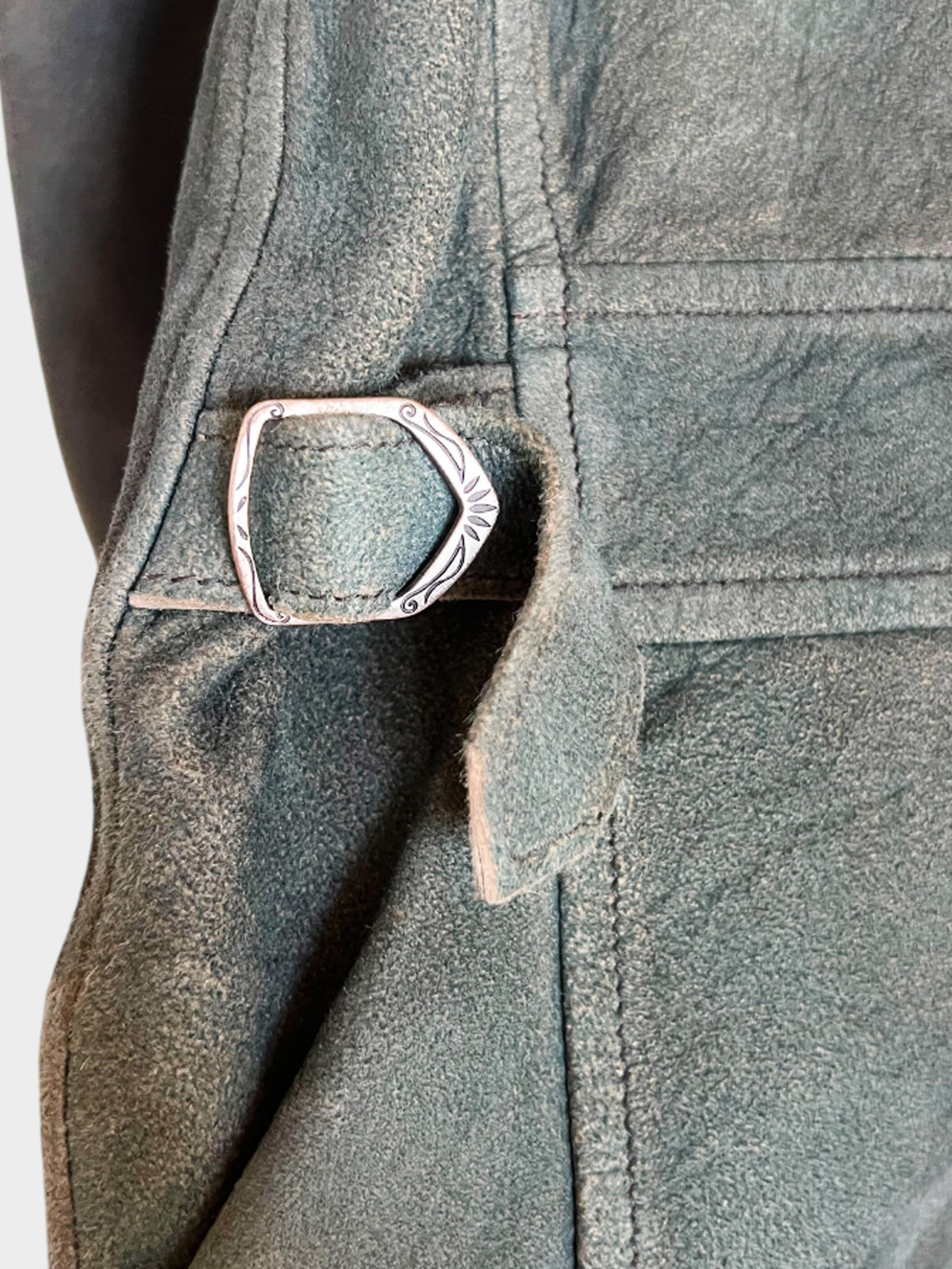 Ralph Lauren 1990s Blue Suede Zip-up Jacket