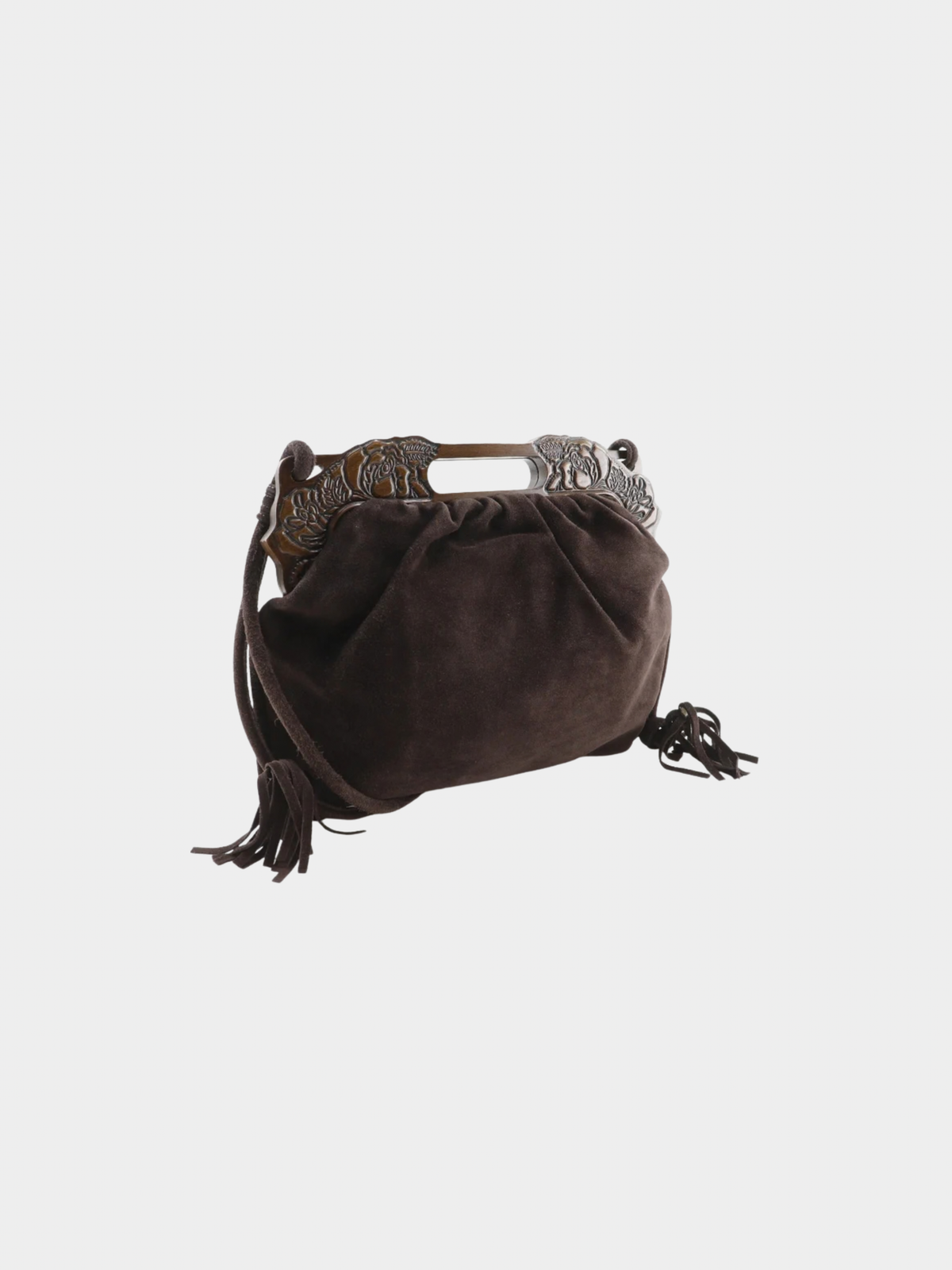 Valentino Garavani 1990s Brown Suede Leather 2WAY Shoulder Bag